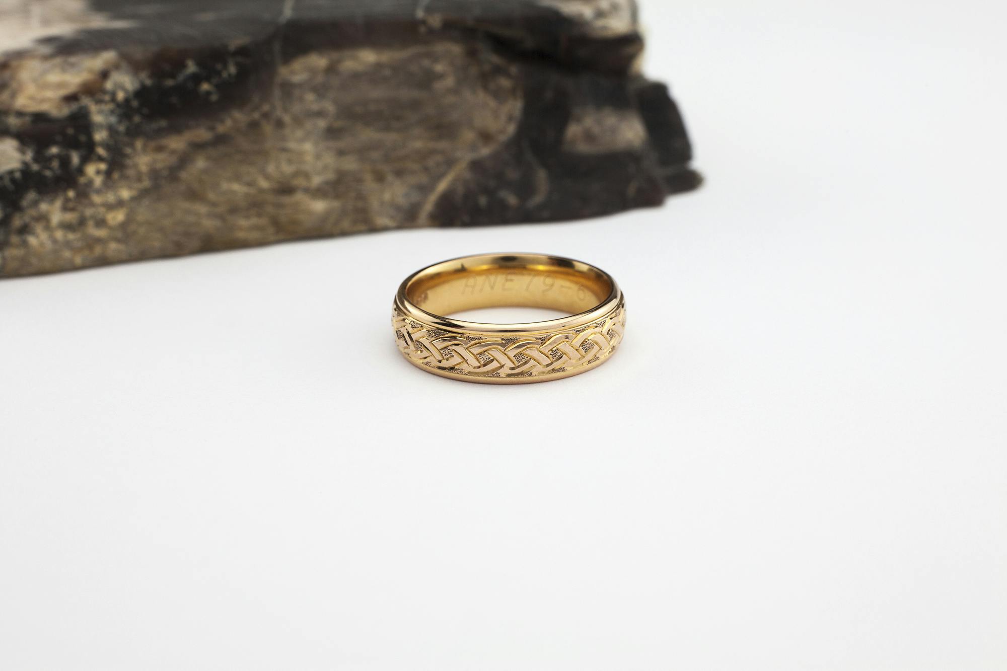 Hand-Engraved Celtic Weave Ring, Made in Ireland | My Irish Jeweler