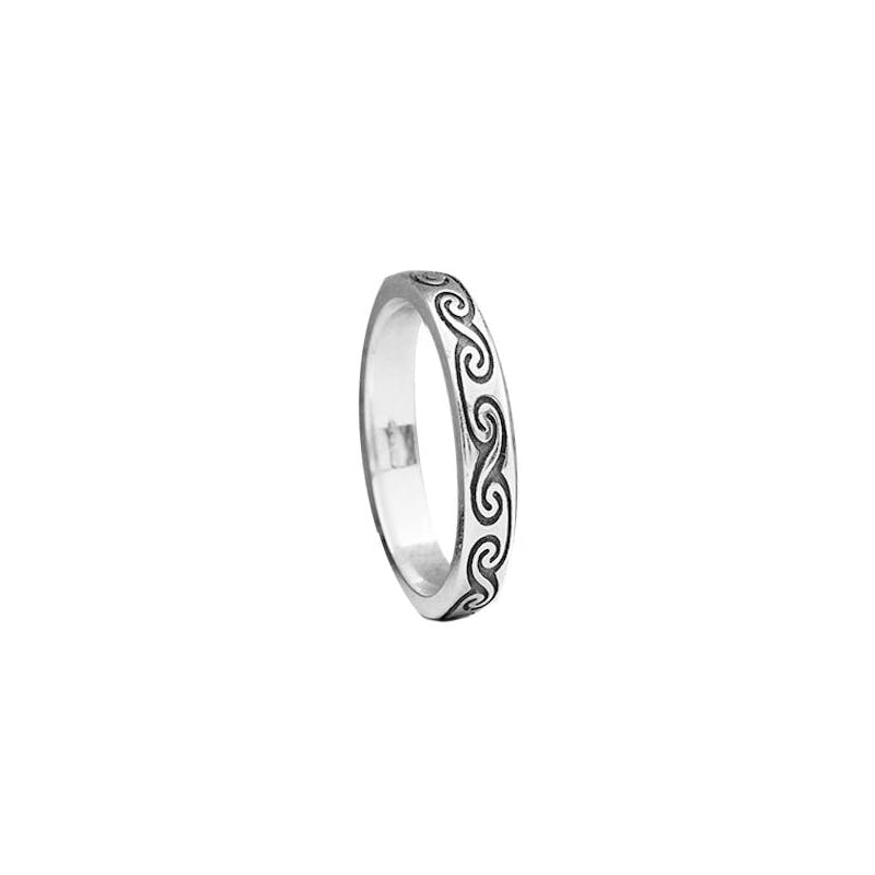 Gorgeous 18K White Gold Celtic Knot 3.2mm Ring For Women