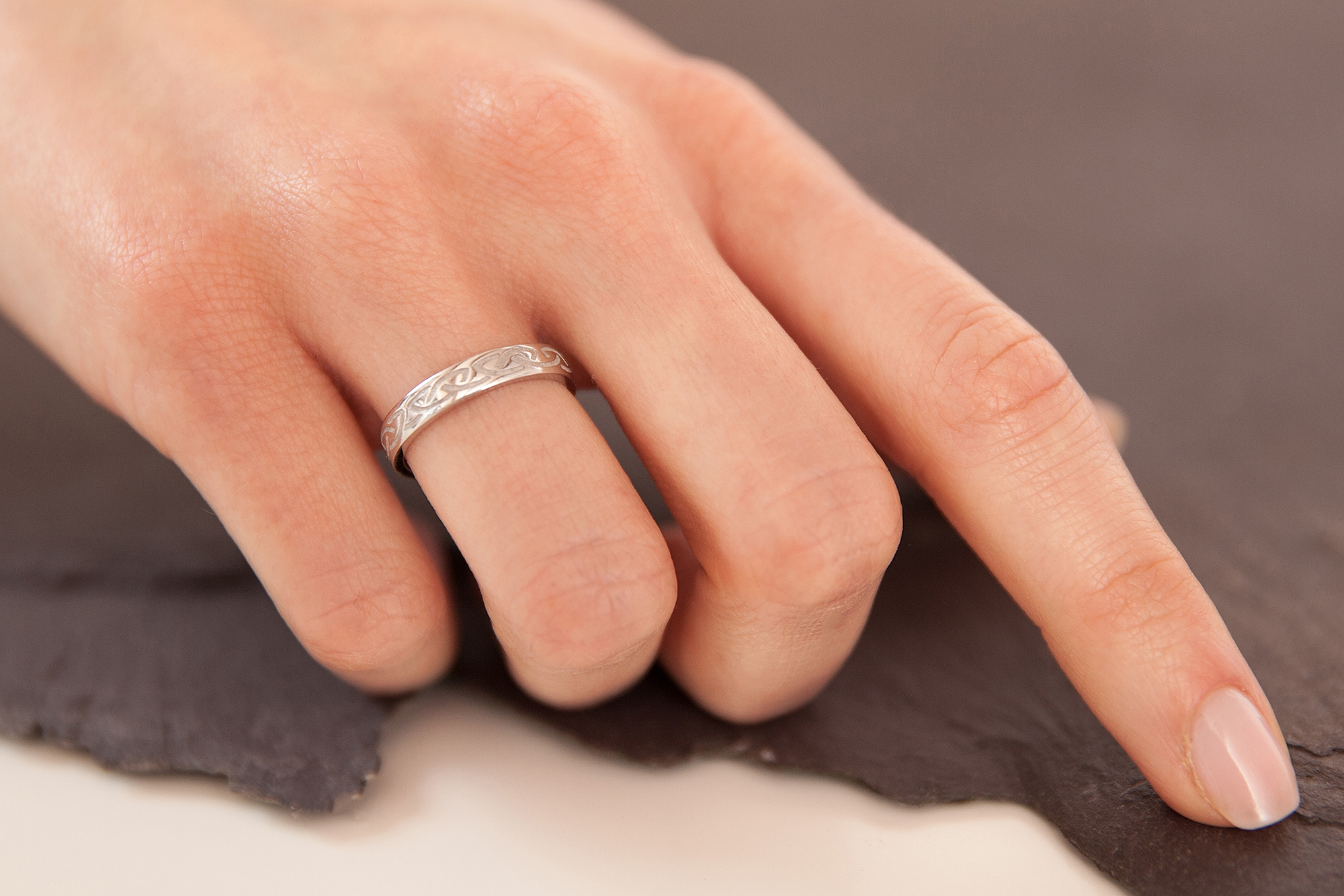 Engraved Celtic Knot Ring, From Ireland My Irish Jeweler