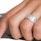 Celtic Knot & Celtic Warrior Wedding Ring in 14K White Gold - Model Photo - Gallery