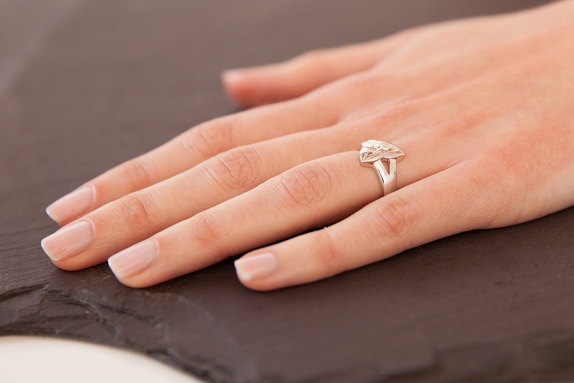 Genuine Sterling Silver Trinity Knot Ring For Women