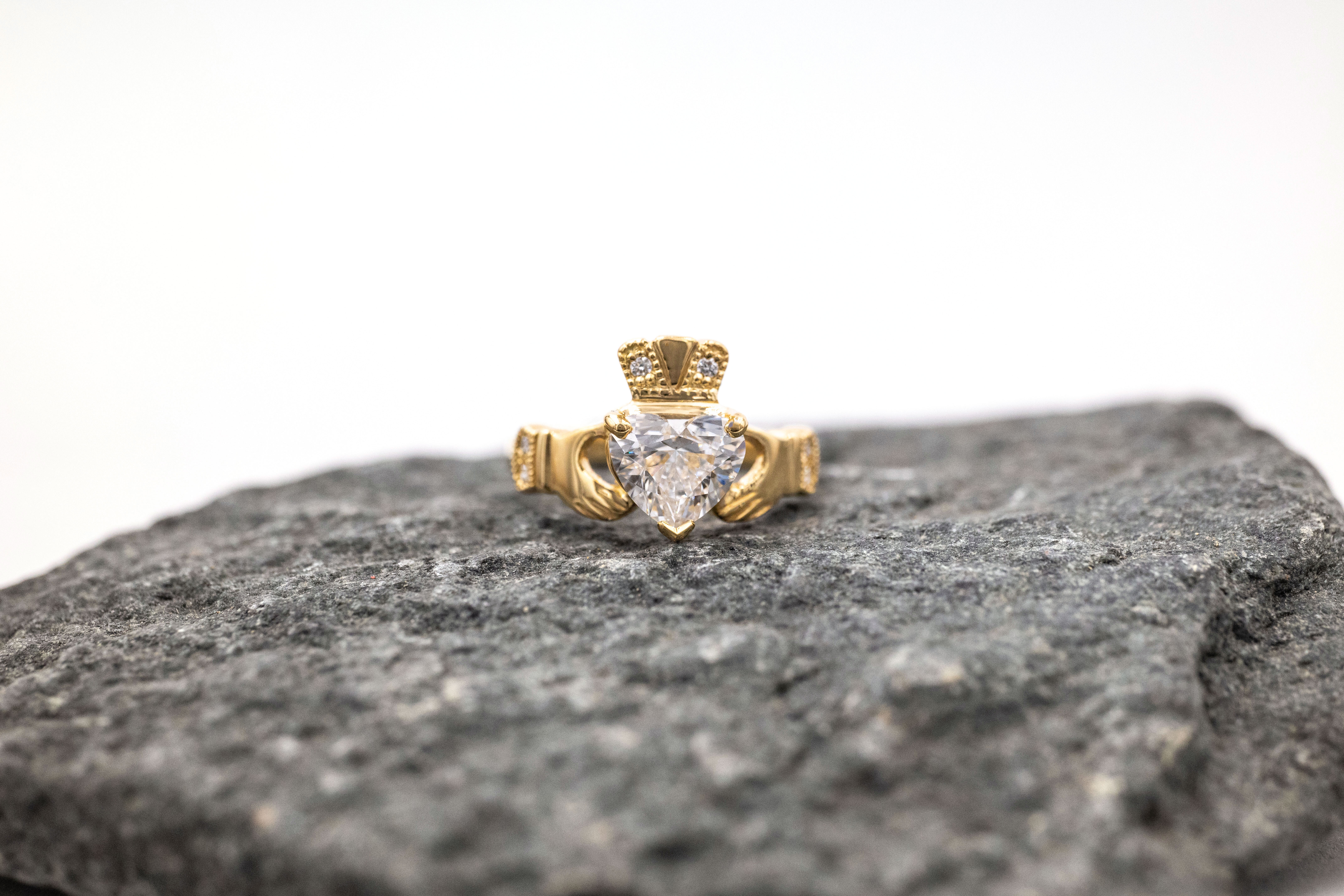 2ct Diamond Claddagh Ring