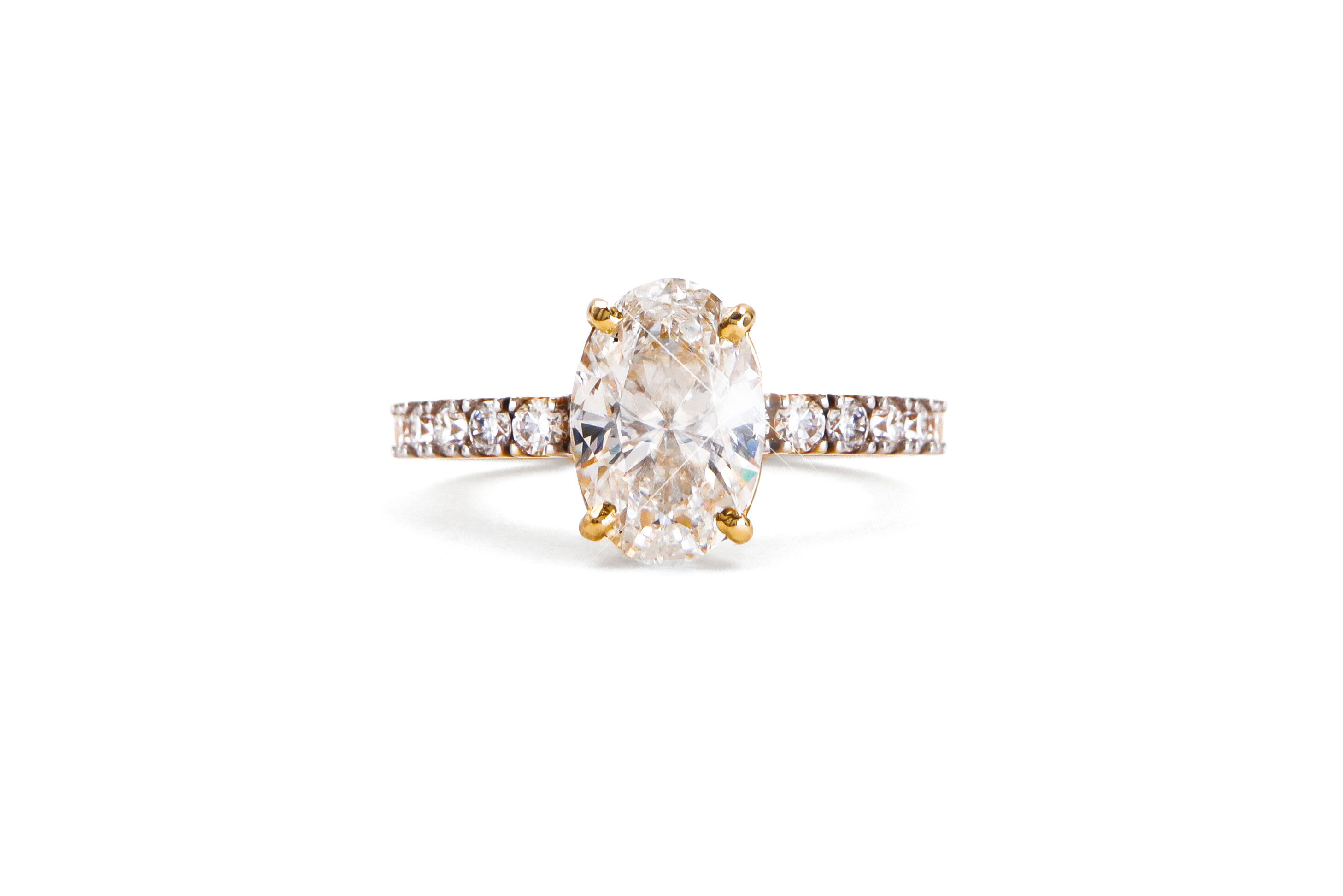 Womens Polished Trinity Knot 2.00ct Lab Grown Diamond Ring in Real Yellow Gold