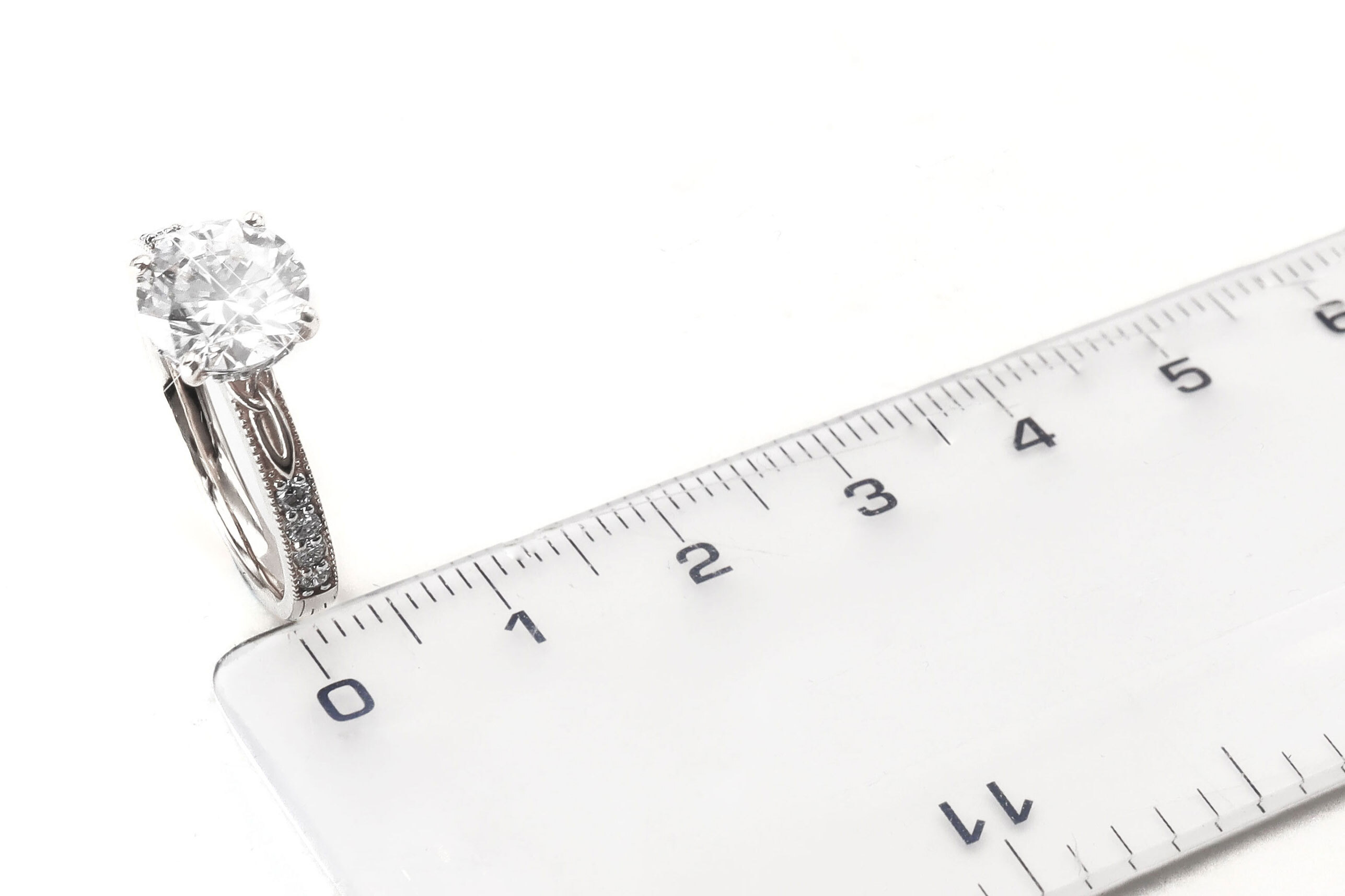 Genuine Platinum Trinity Knot Engagement Ring For Women. Picture For Scale.