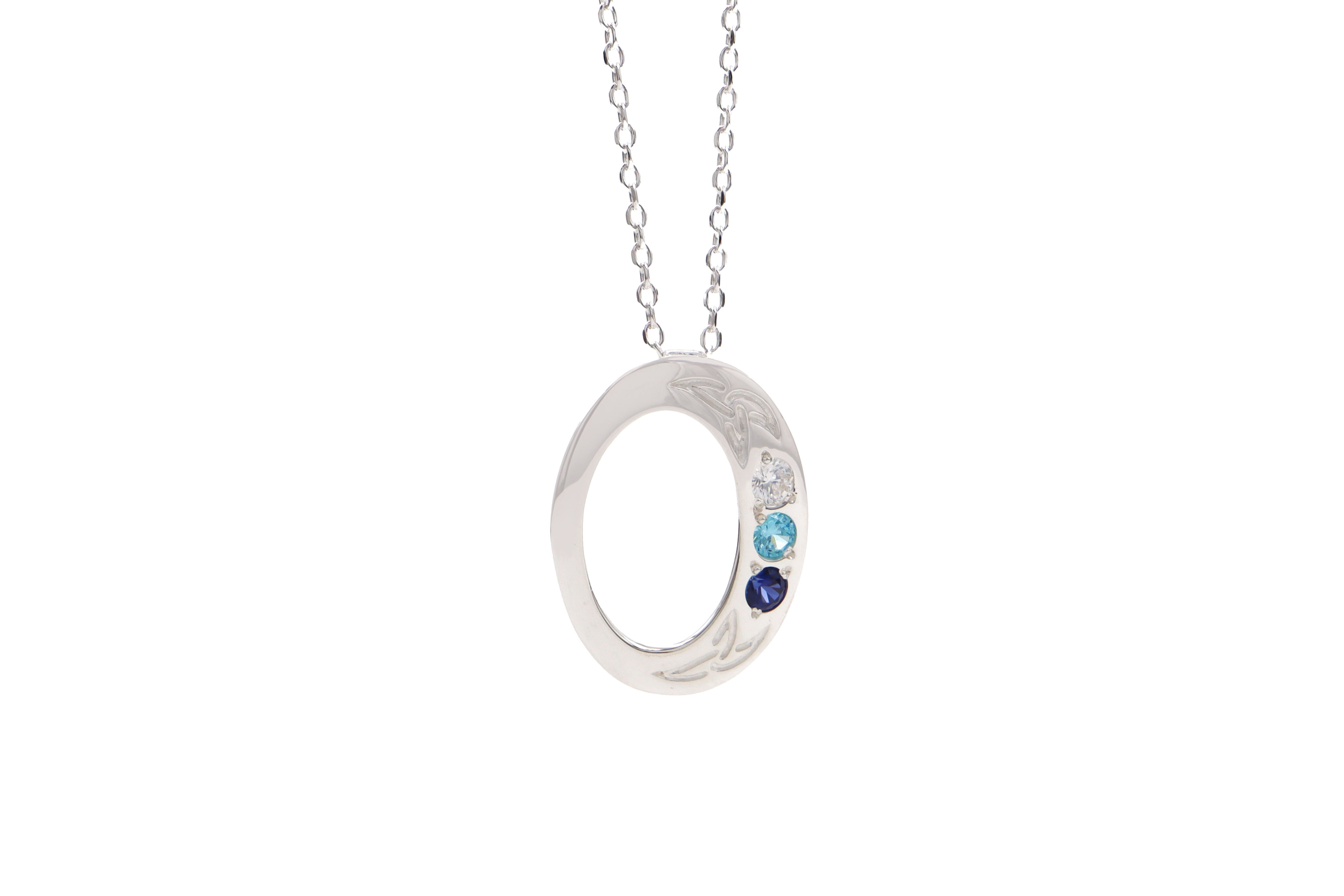 Striking Sterling Silver None Birthstone Necklace For Women With a Polished Finish