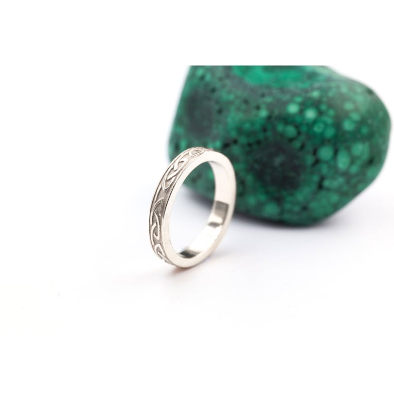 10k or 14k Gold 4.5mm Round Gemstone Celtic Knot Side Rings 10k or 14k Gold 4.5mm Round Gemstone Celtic Knot Side Rings