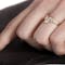 Petite Romantic 10K Yellow Gold Claddagh Ring For Women - Model Photo - Gallery