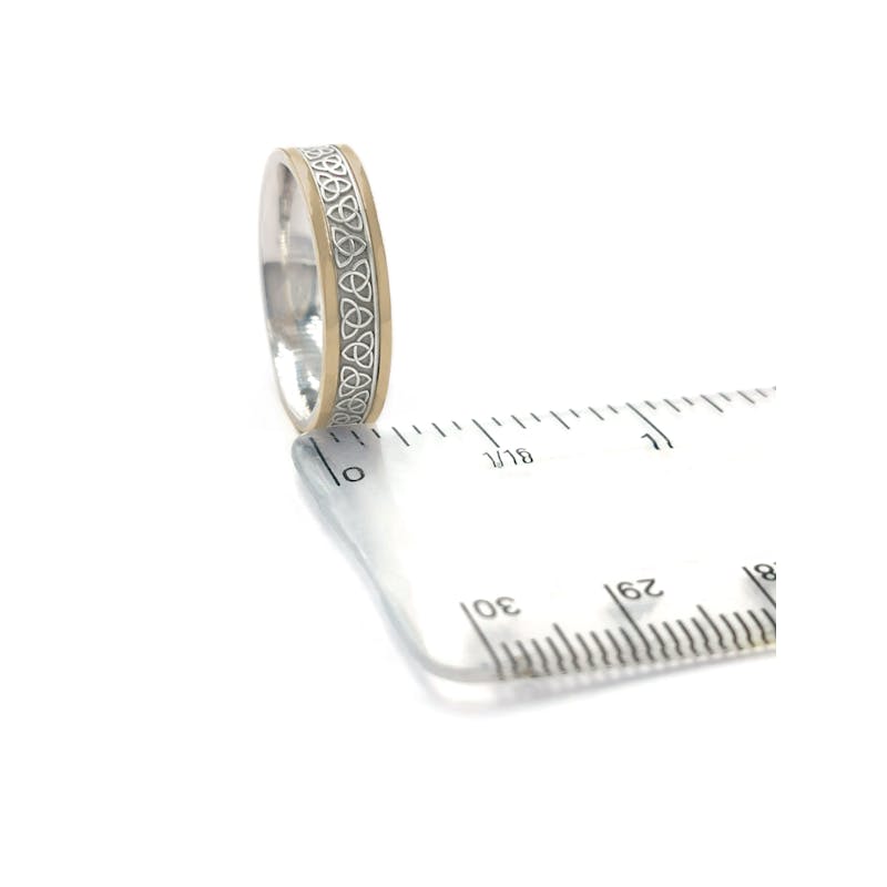 Two Tone Trinity Knot Couples Ring Set, From… | My Irish Jeweler