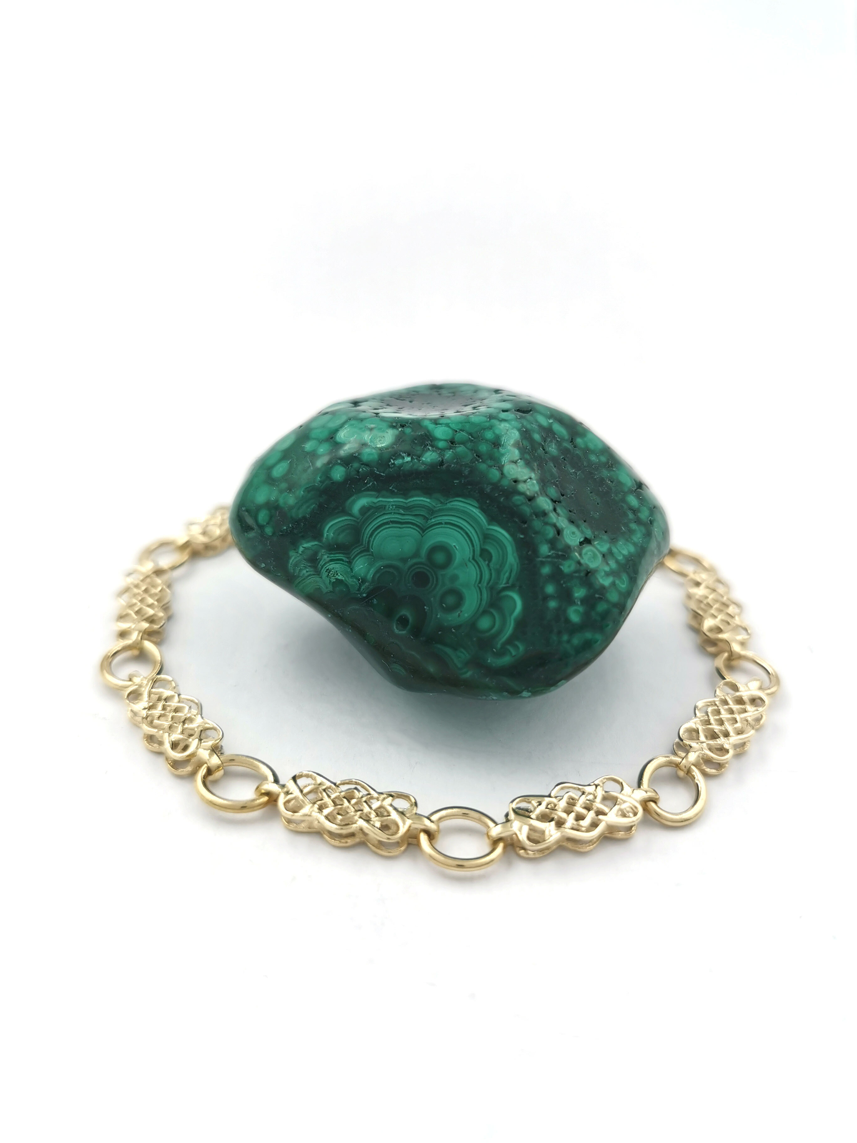 9K Gold Celtic Filigree Link Bracelet