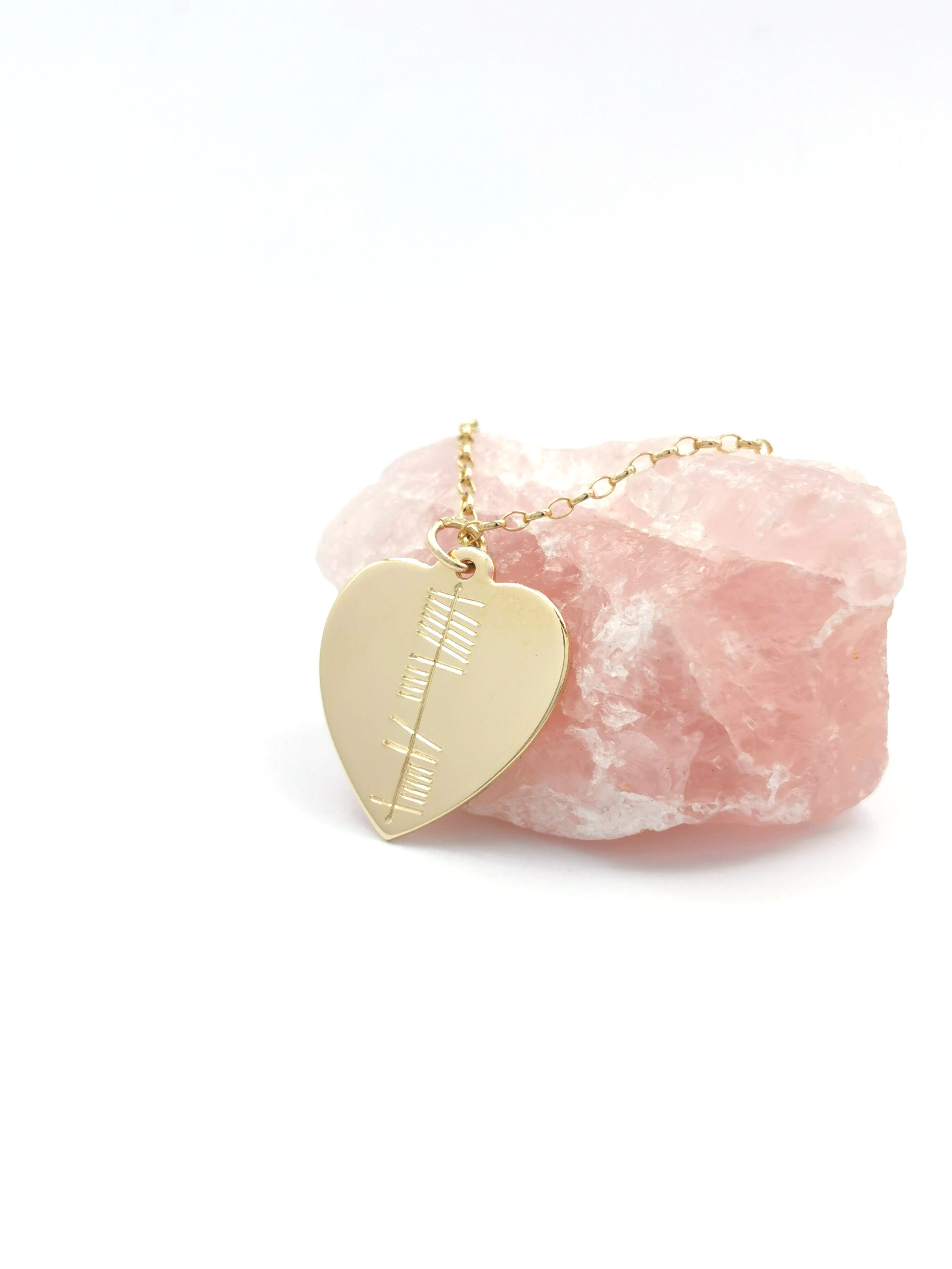 Ogham - Shown with Light Rolo Chain