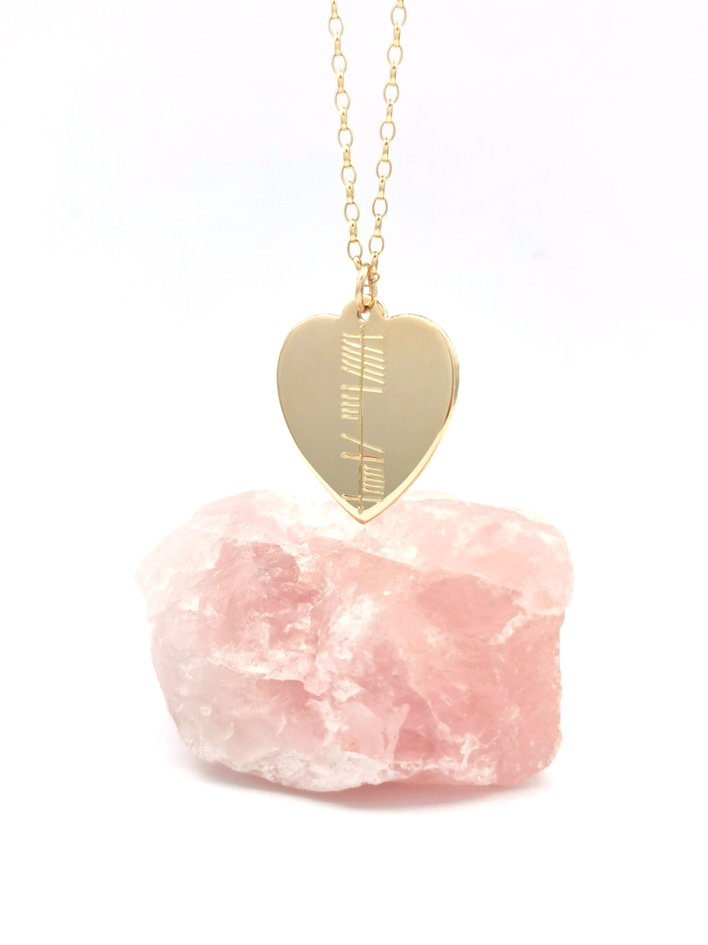 Ogham - Shown with Light Rolo Chain