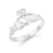 Striking White Gold Claddagh Ring For Women - Gallery