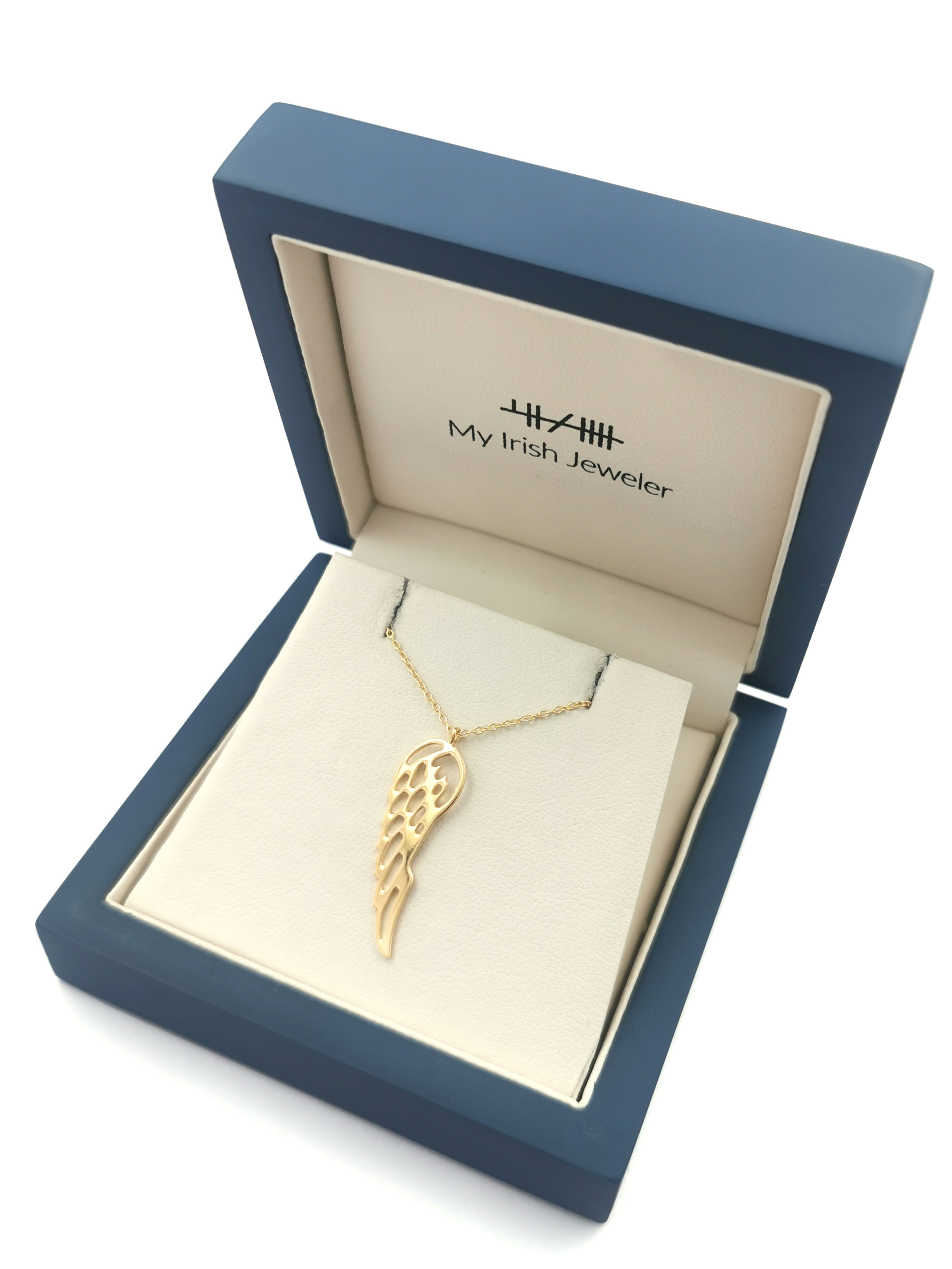 Womens Celtic Knot Necklace in Real 9K Yellow Gold. In Luxury Packaging.