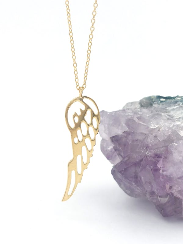 Buy 9k Gold Guardian Angel Pendant and Chain Luxury Gift With