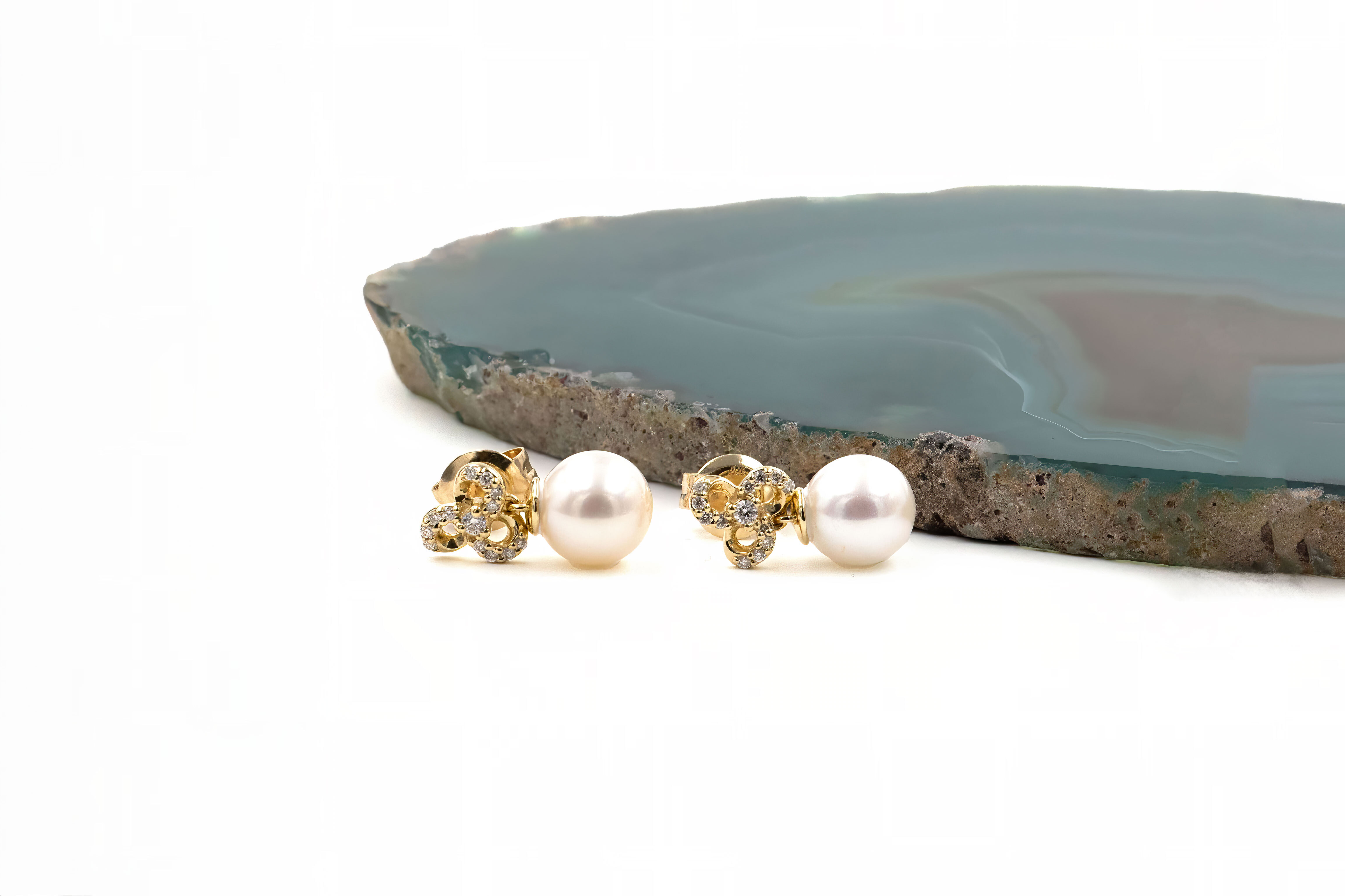 Womens Polished Trinity Knot Gift Set in Real 9K Yellow Gold