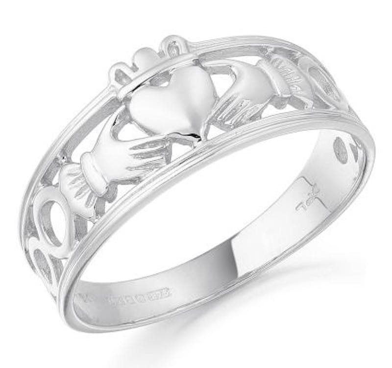 9K Gold Ladies Claddagh Ring with Celtic Sides,… | My Irish Jeweler