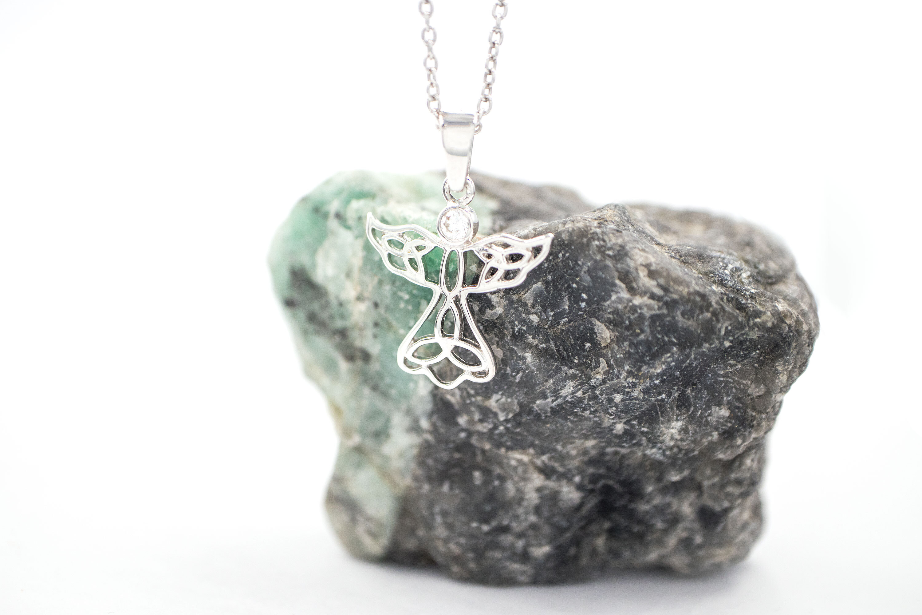 Genuine Sterling Silver Trinity Knot Necklace For Children