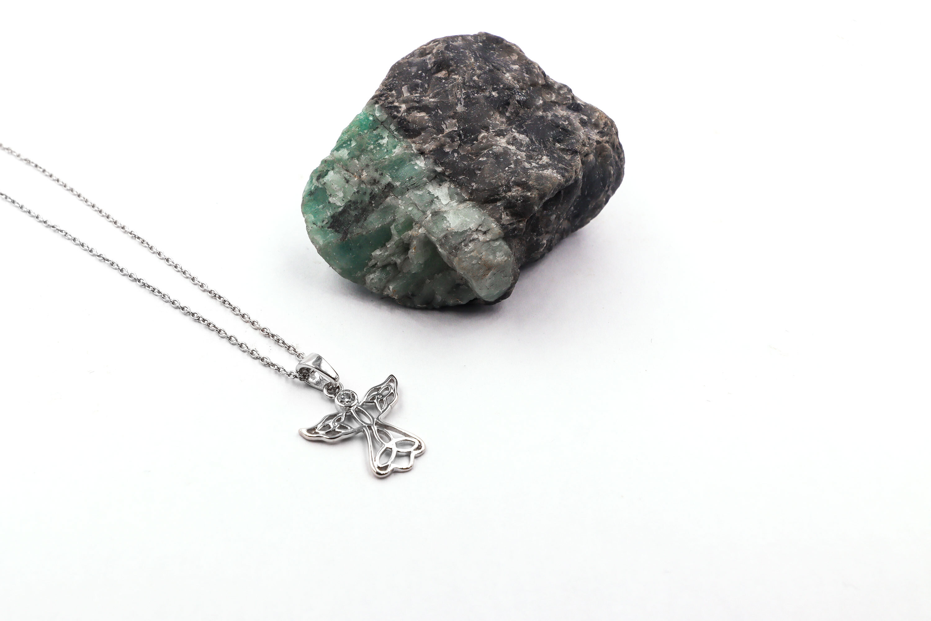 Childrens Trinity Knot Necklace in Sterling Silver