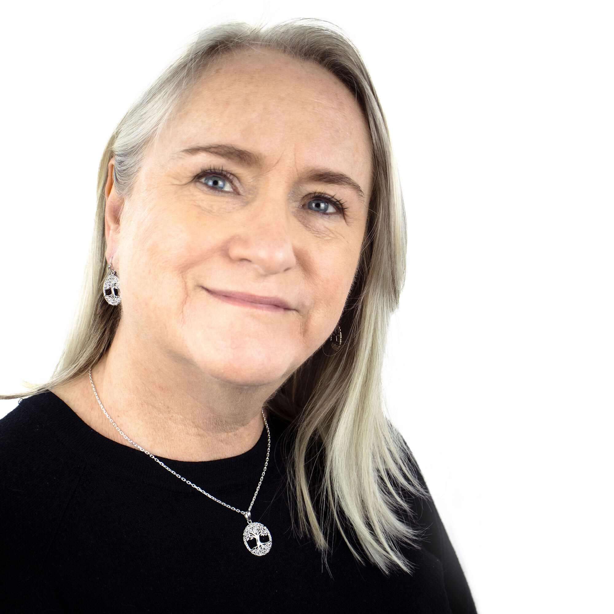 Real Sterling Silver Tree of Life Gift Set For Women - Model Photo