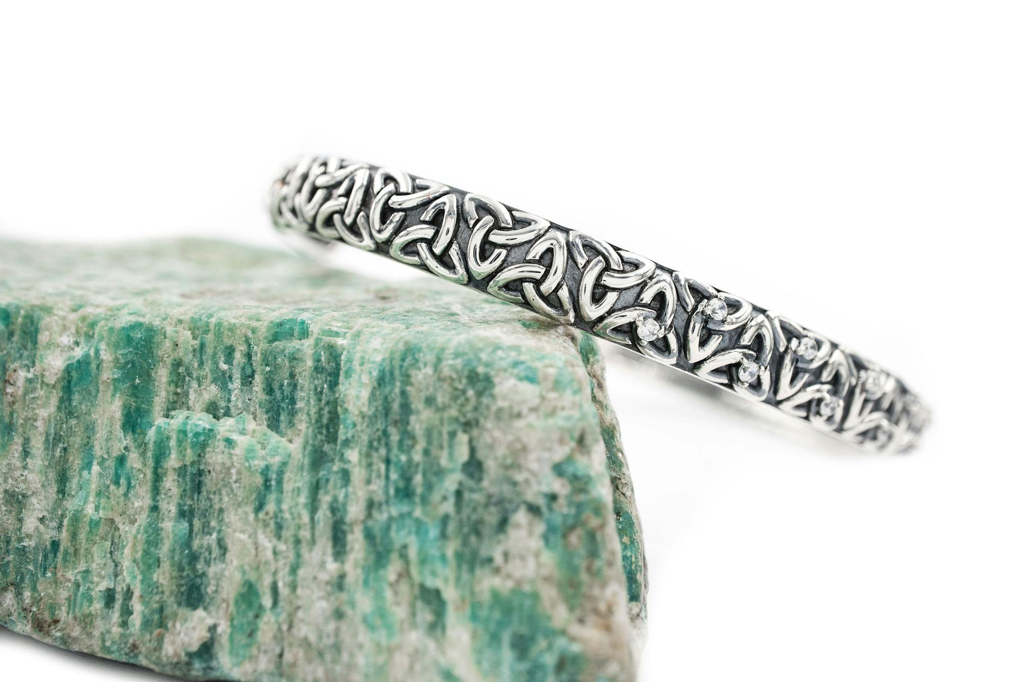 Antique finish Trinity Knot Bangle, From Ireland My Irish Jeweler