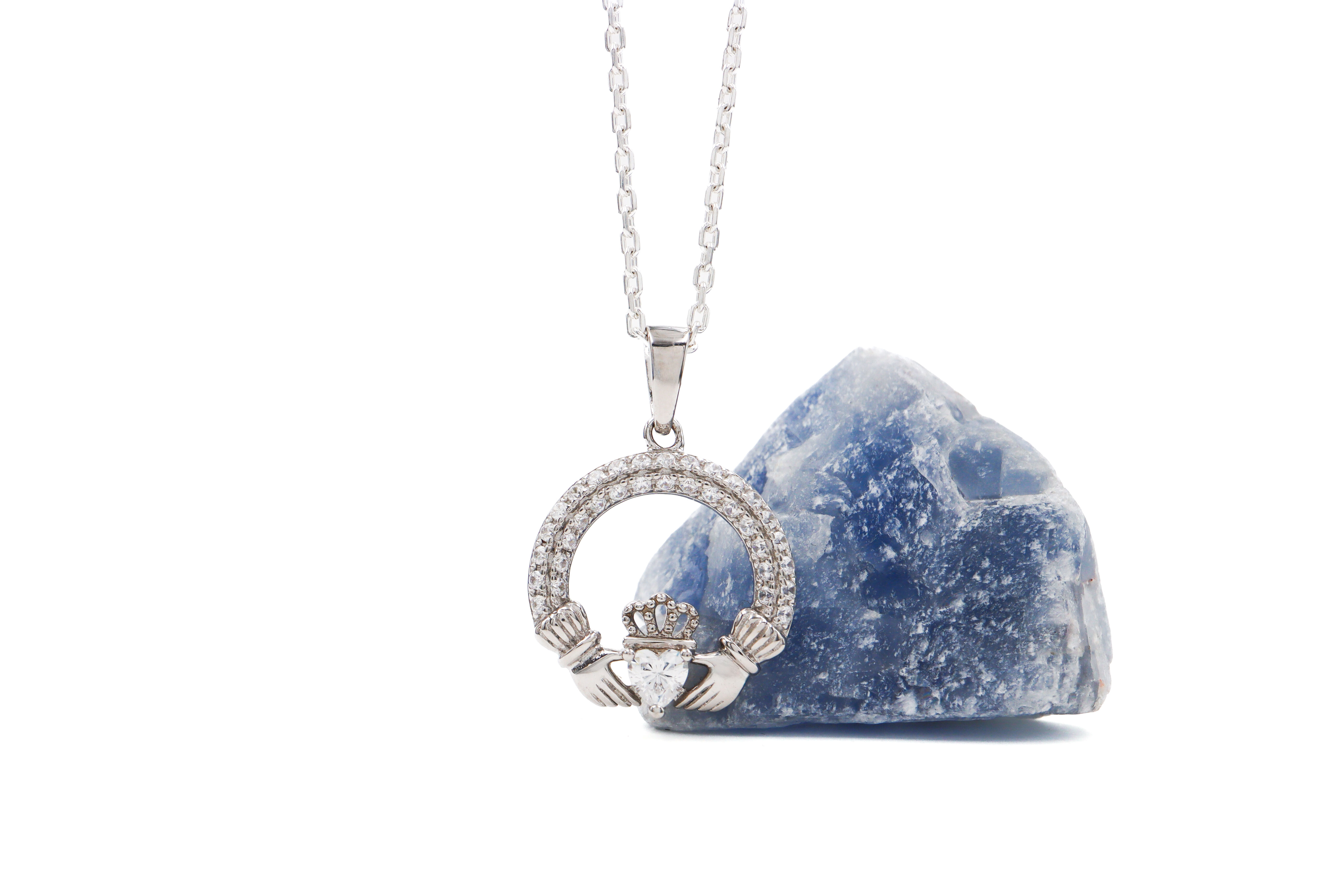 Authentic Sterling Silver April Birthstone Gift Set For Women With a Polished Finish