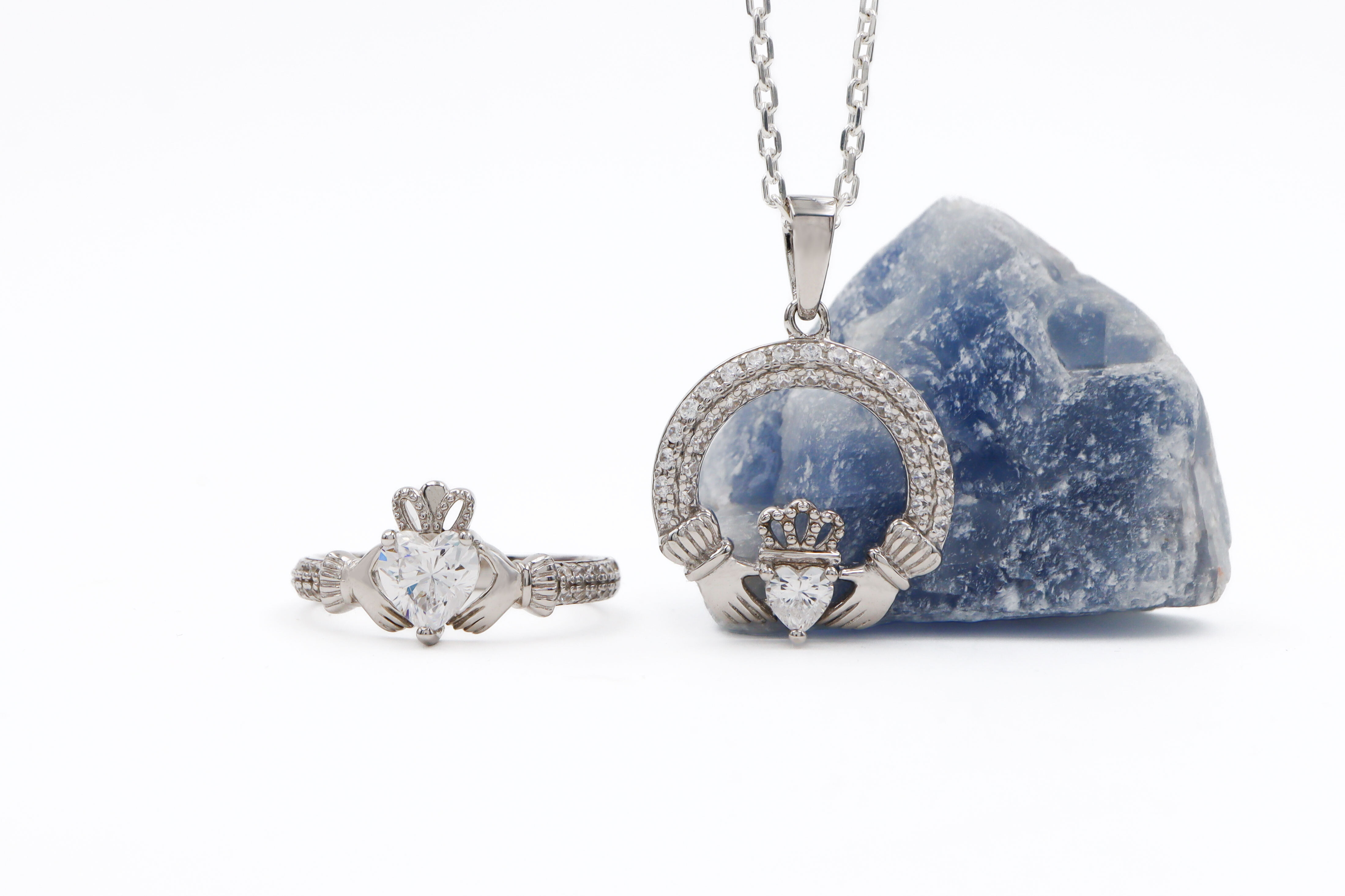 Womens April Birthstone Necklace in Real Sterling Silver