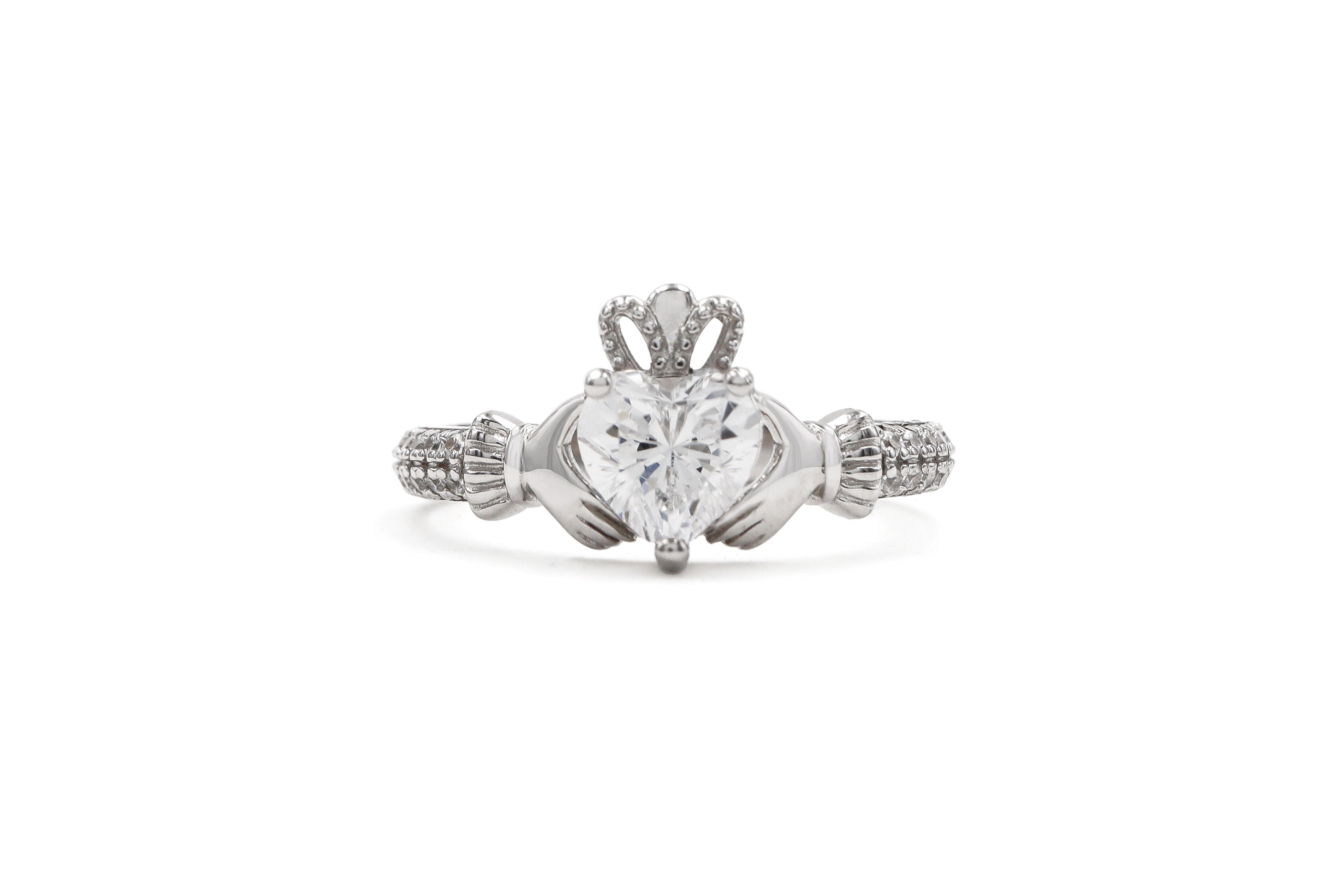 Authentic Sterling Silver April Birthstone 2.0mm Ring For Women