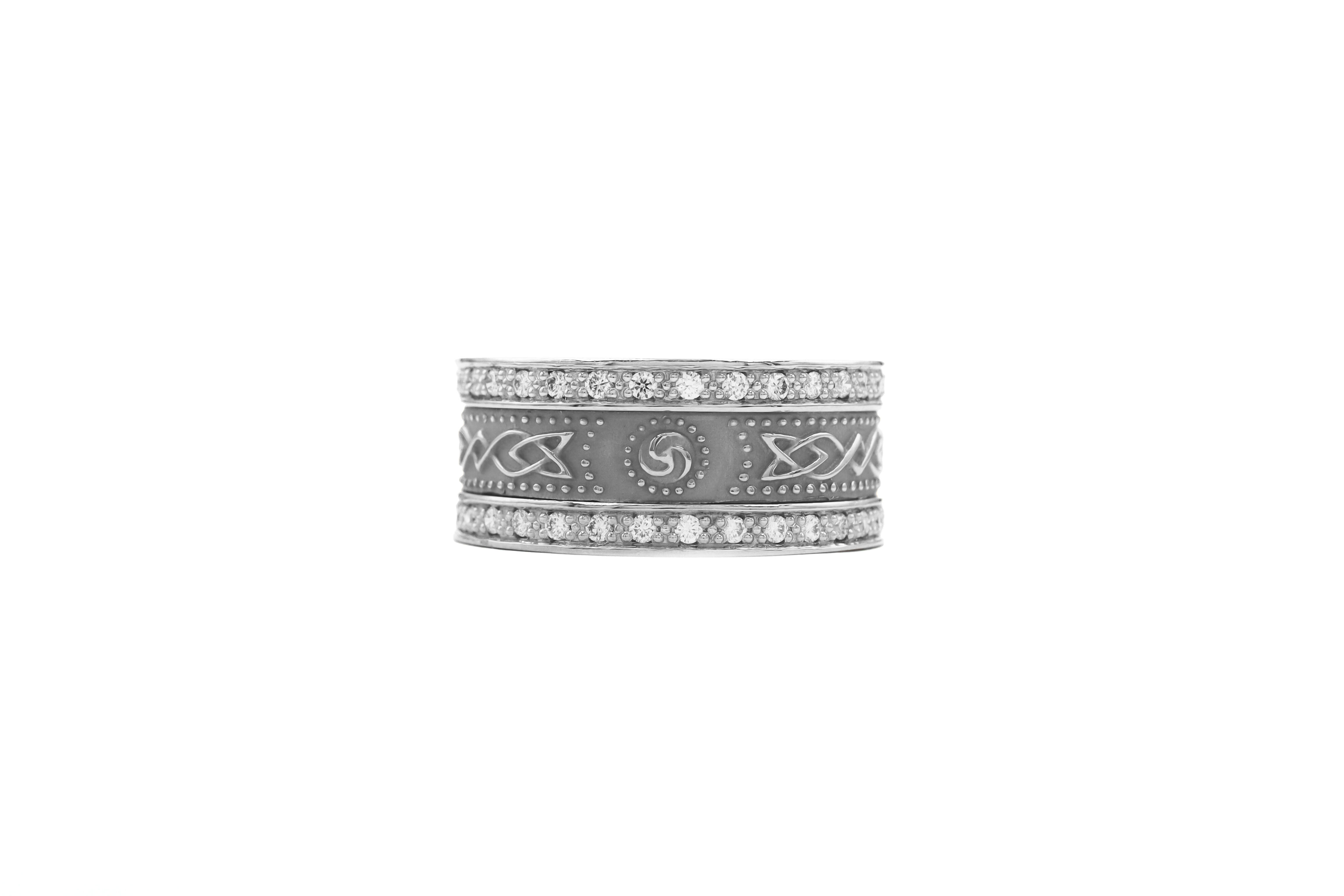Authentic Platinum Ardagh Chalice & Celtic Knot 8.7mm Ring For Women