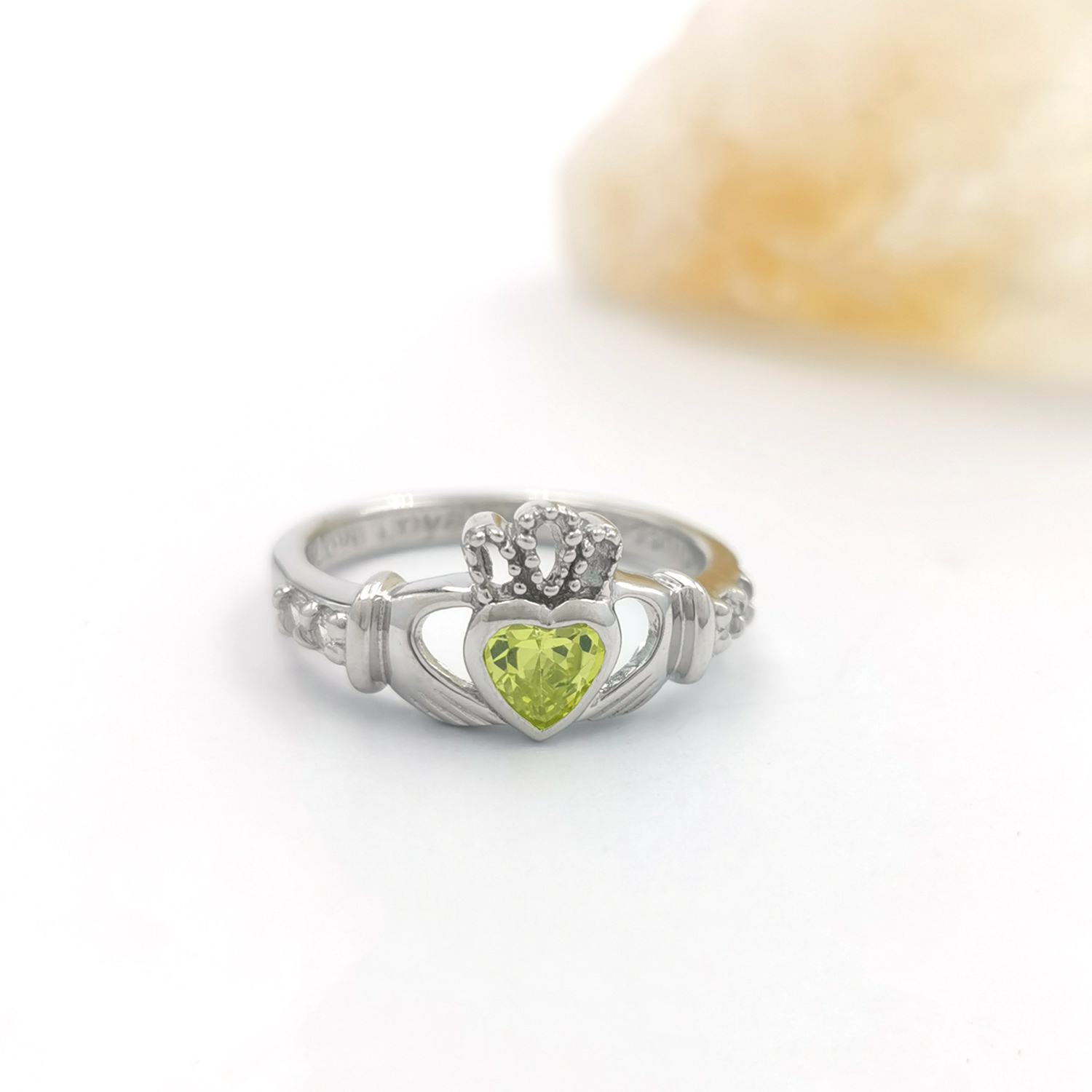Striking Sterling Silver August Birthstone Ring For Women