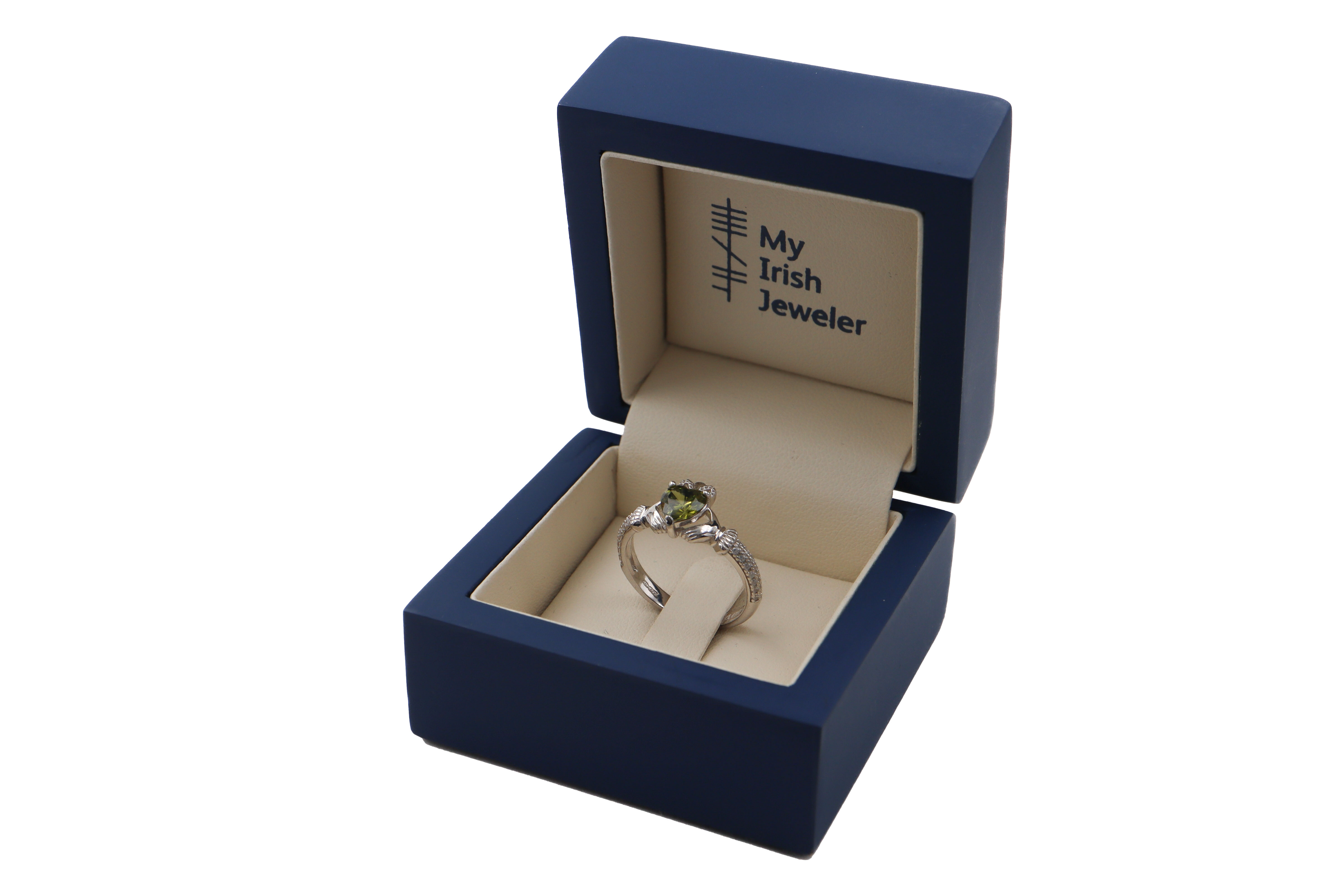 Womens Attractive Sterling Silver August Birthstone 2.0mm Ring. In Luxury Packaging.