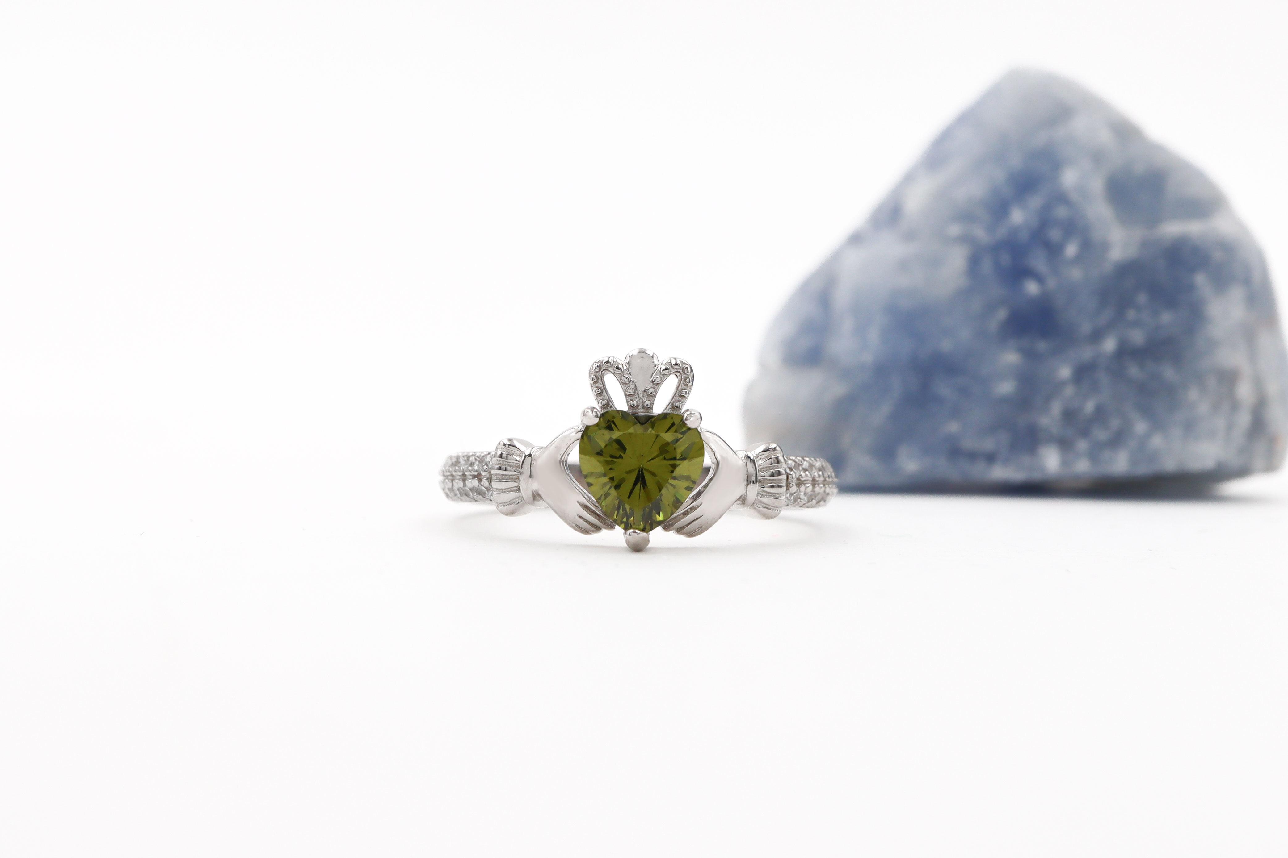 Womens Polished Sterling Silver August Birthstone Gift Set