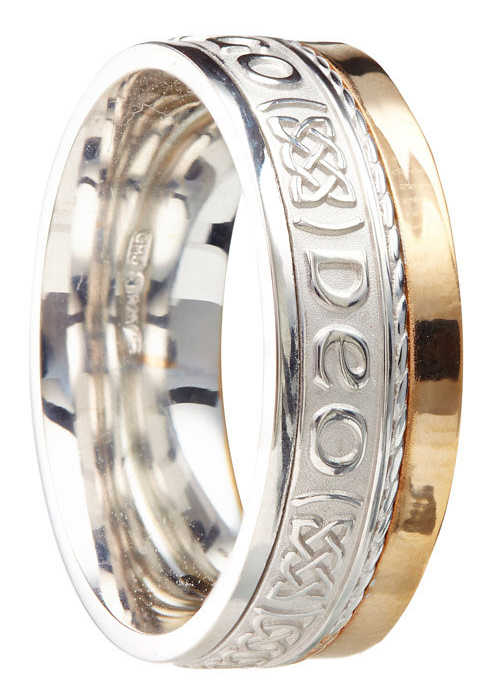 Grá Go Deo Ring with Celtic Knot