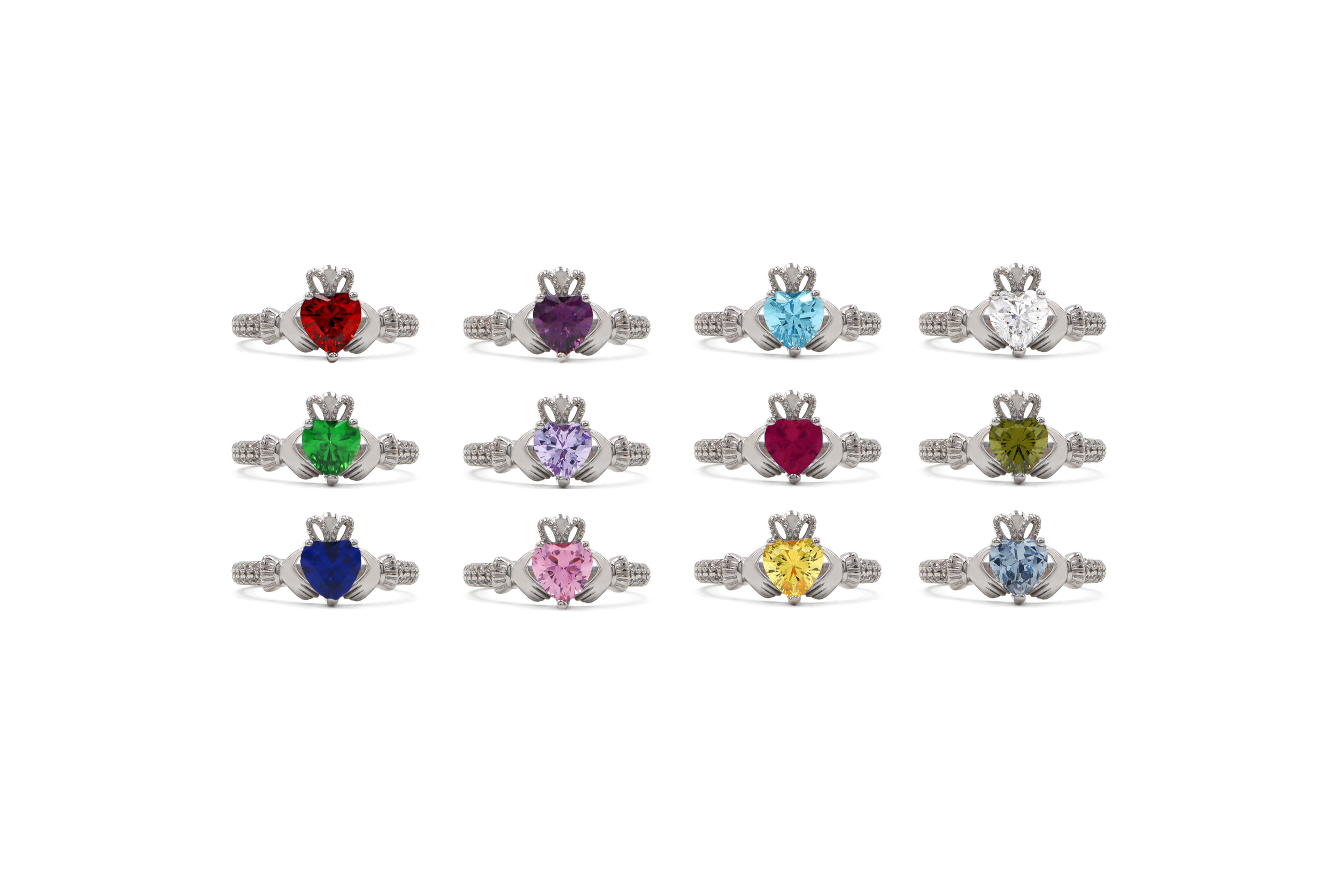 Personalized Sterling Silver December Birthstone 2.0mm Ring For Women