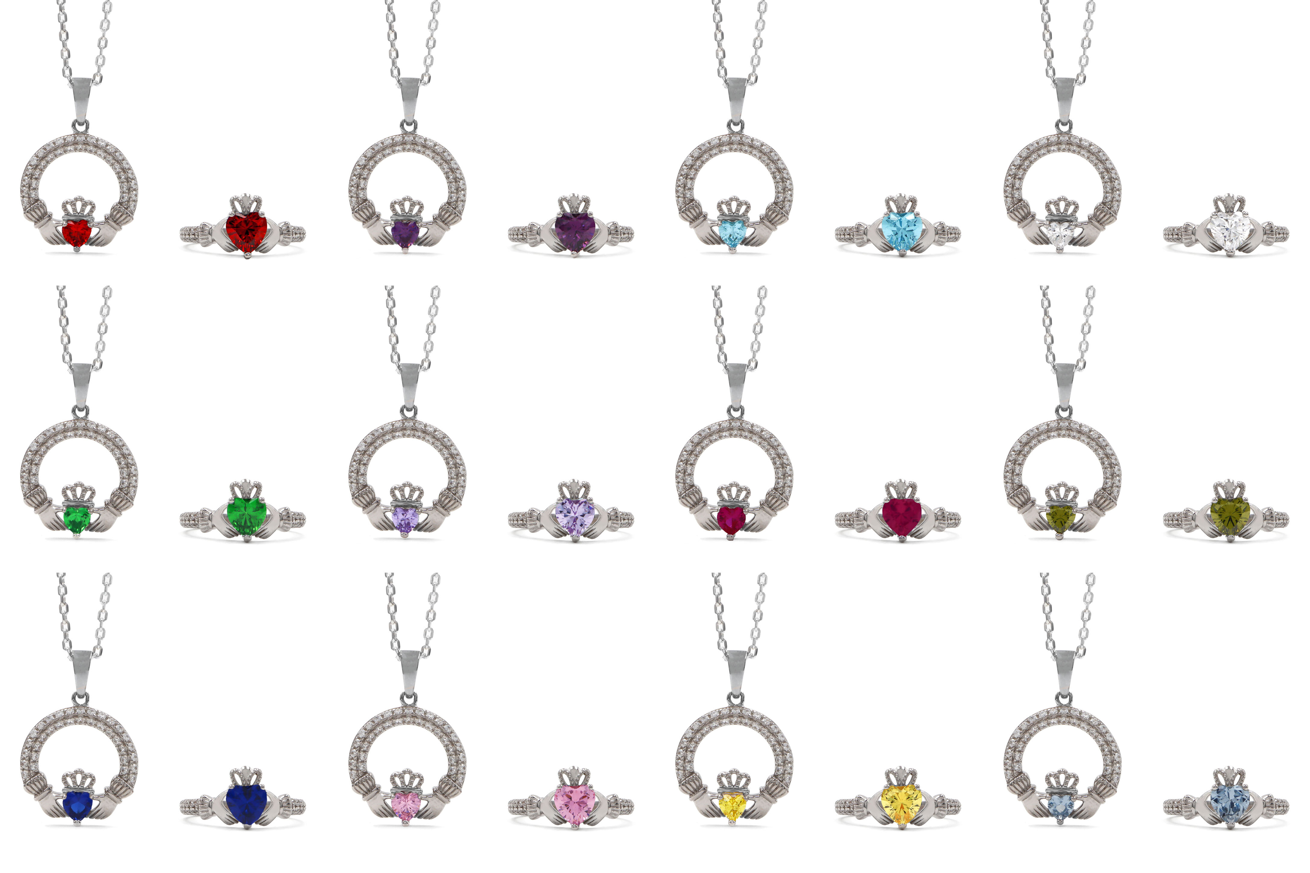 Striking Sterling Silver December Birthstone Gift Set For Women With a Polished Finish