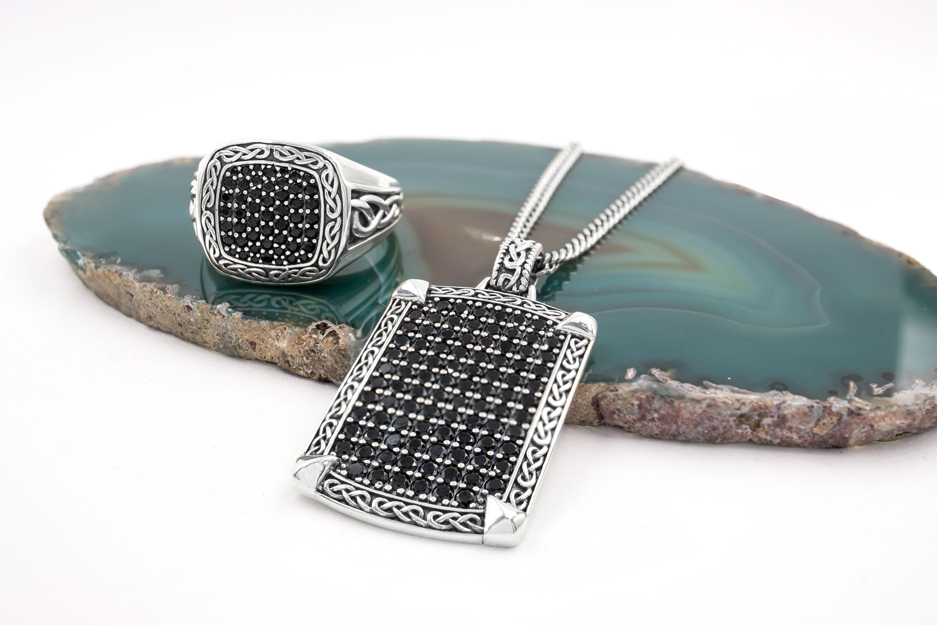 Black Spinel Celtic Gift Set