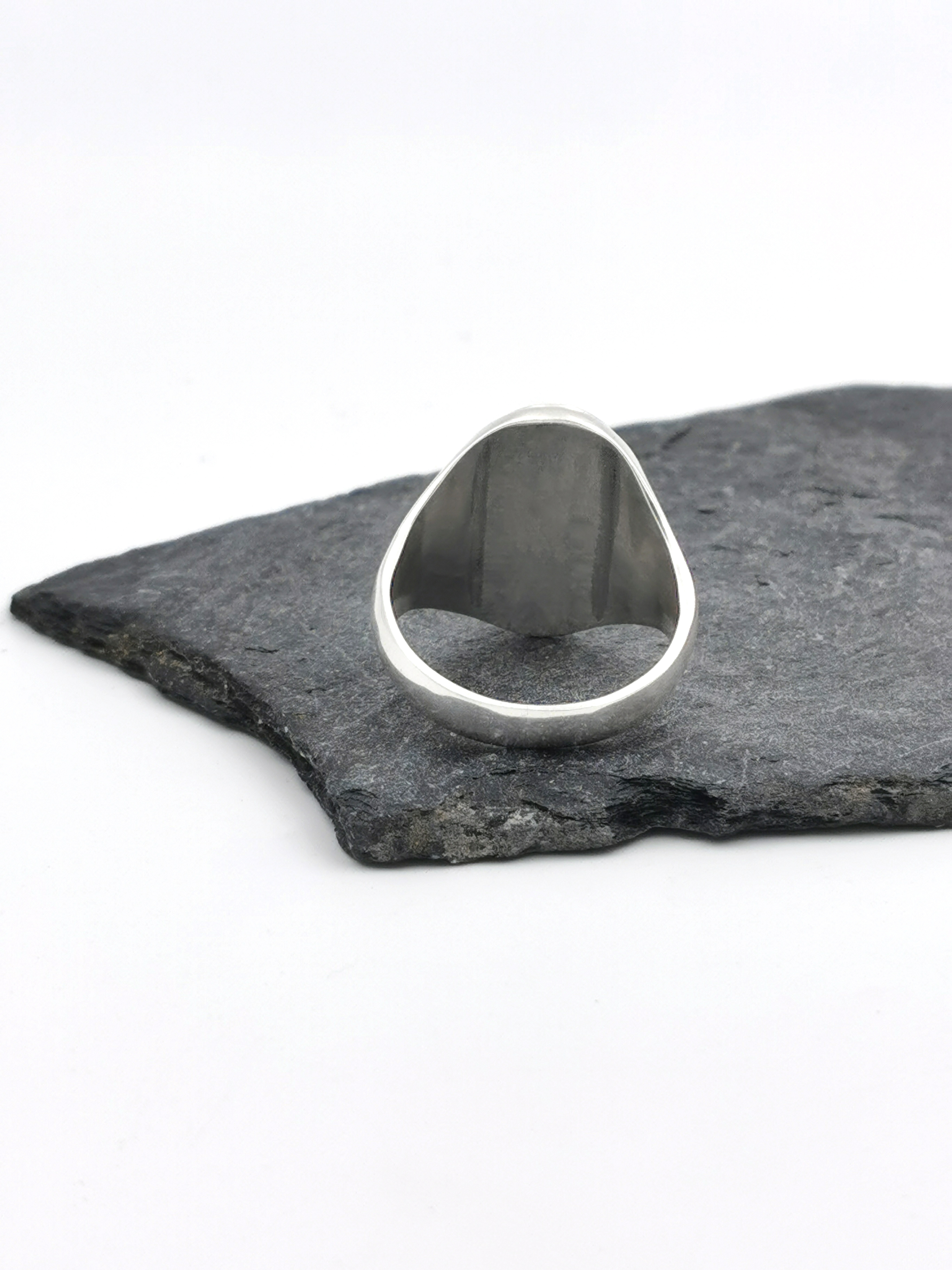 Striking Sterling Silver Triskele Ring For Men