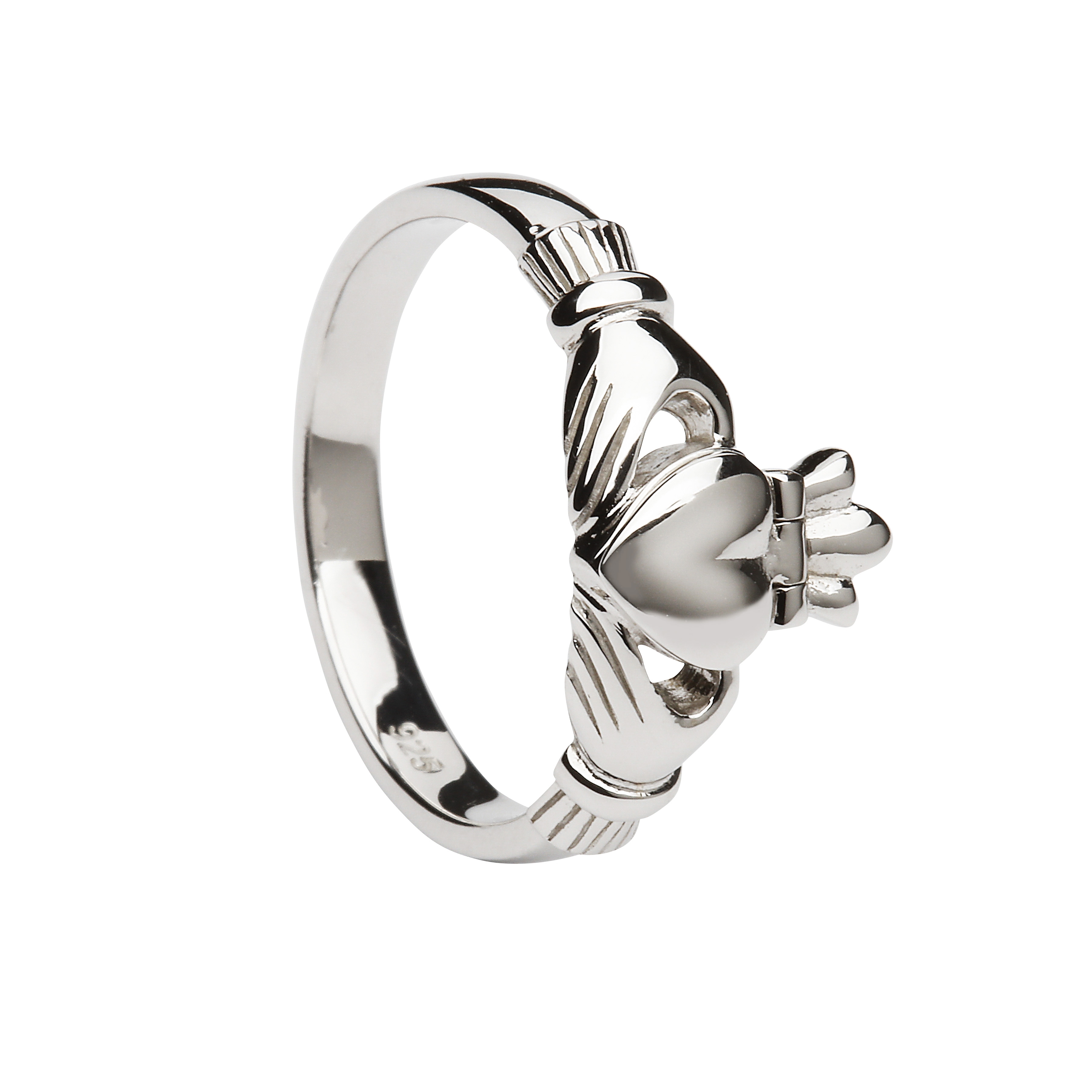 Genuine Sterling Silver Claddagh Ring For Women