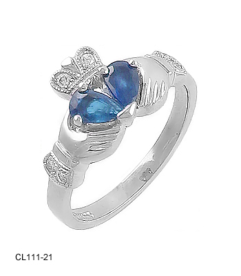 Attractive White Gold Claddagh Ring For Women