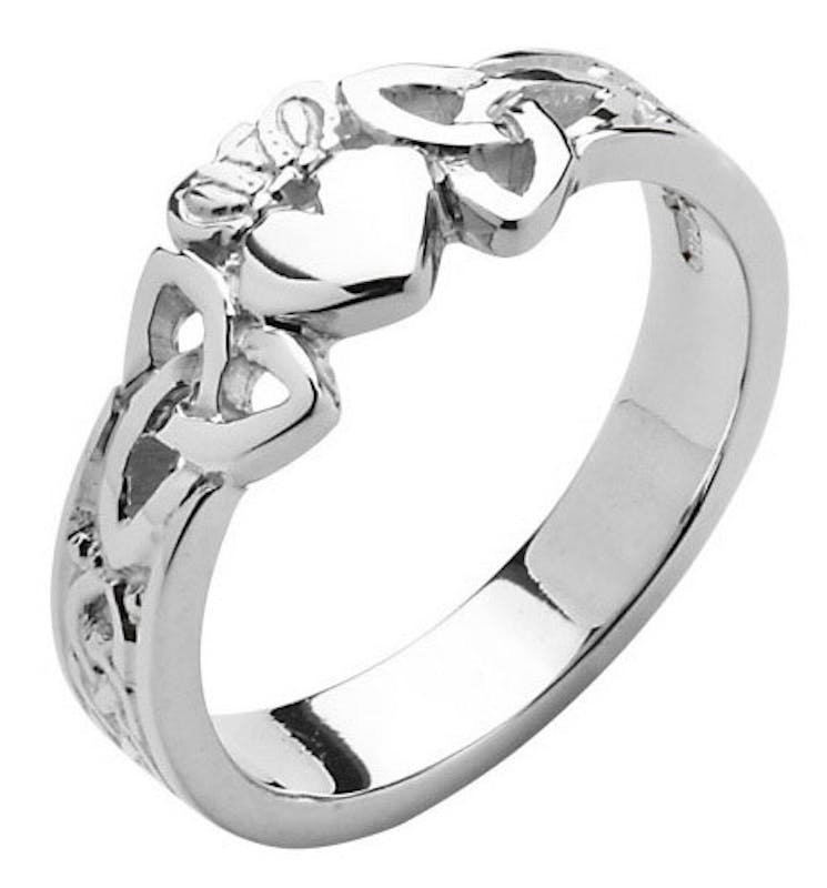 Claddagh Ring with Trinity Knot Shoulders, From… | My Irish Jeweler