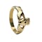 Luxurious 14K Yellow Gold Claddagh Ring For Women - Gallery