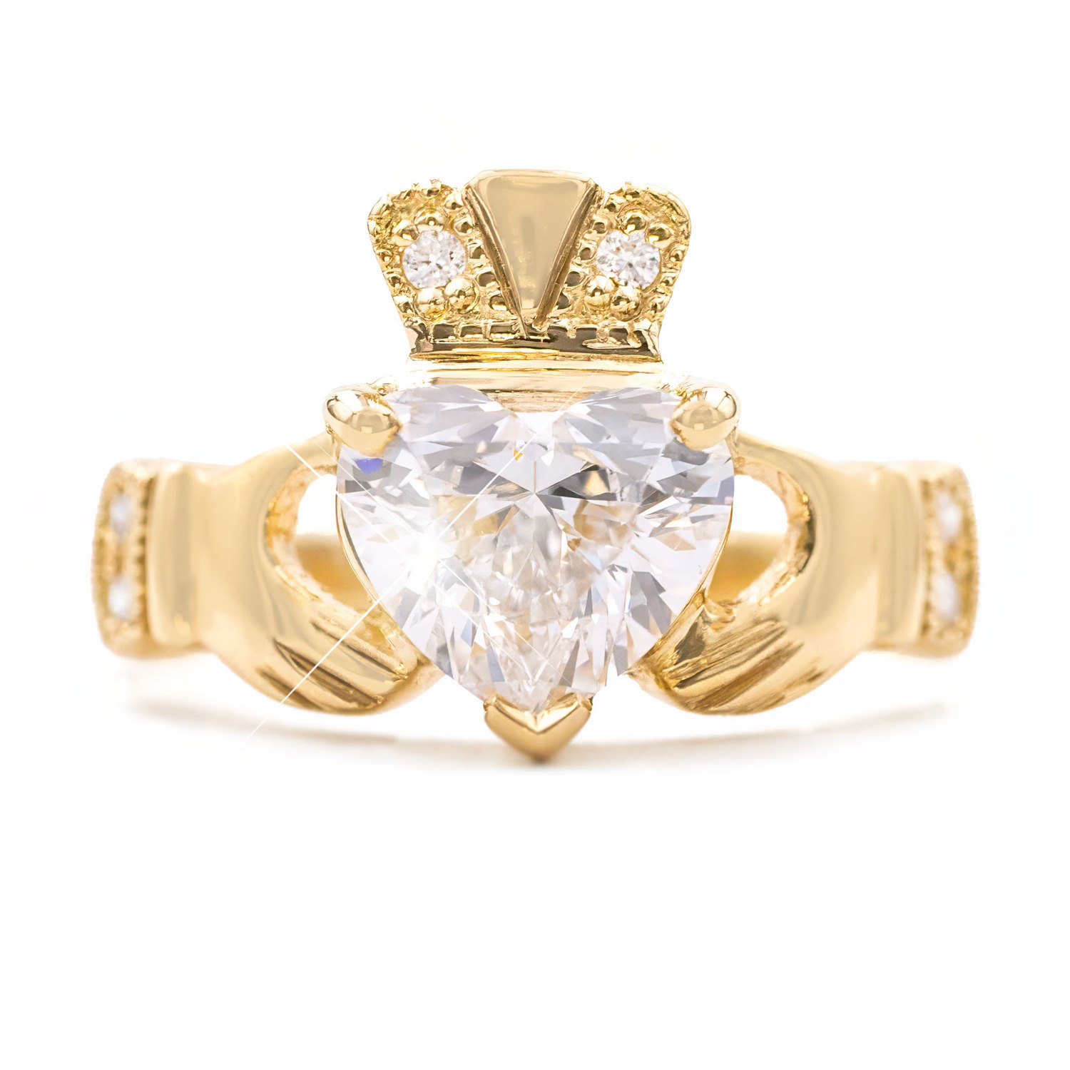 2ct Diamond Claddagh Ring