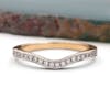 CROP Fitted Diamond wedding band 14k Yellow Gold Sku 25164