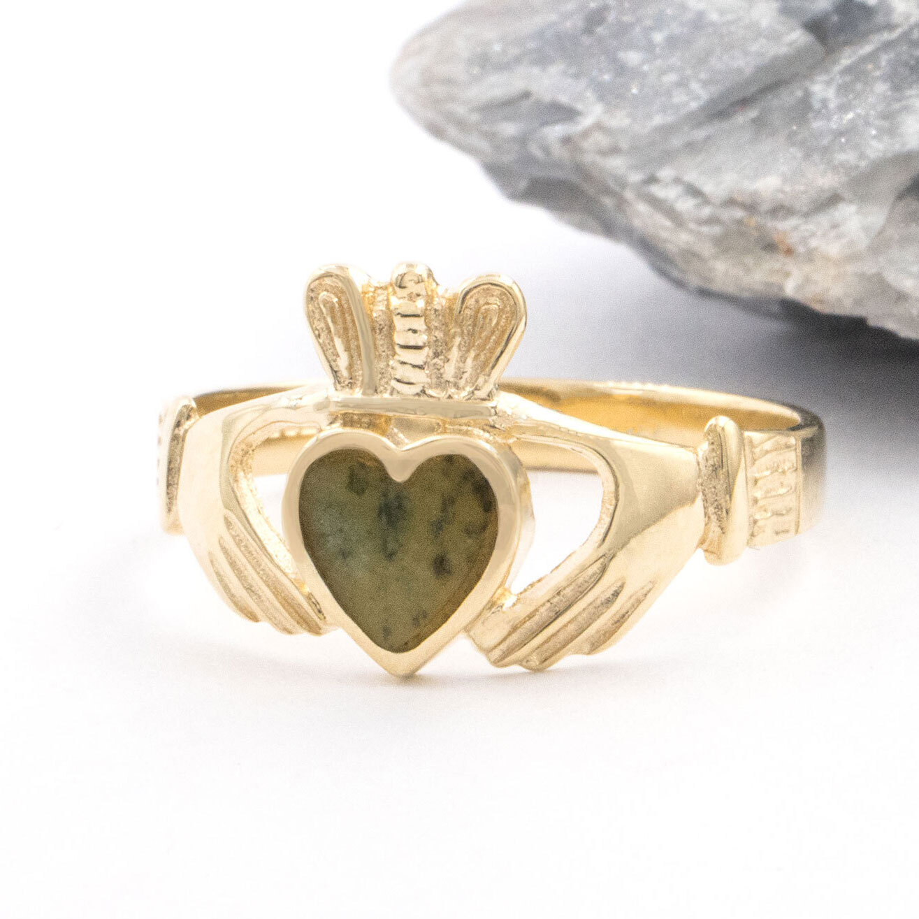 Gold Connemara Claddagh Ring