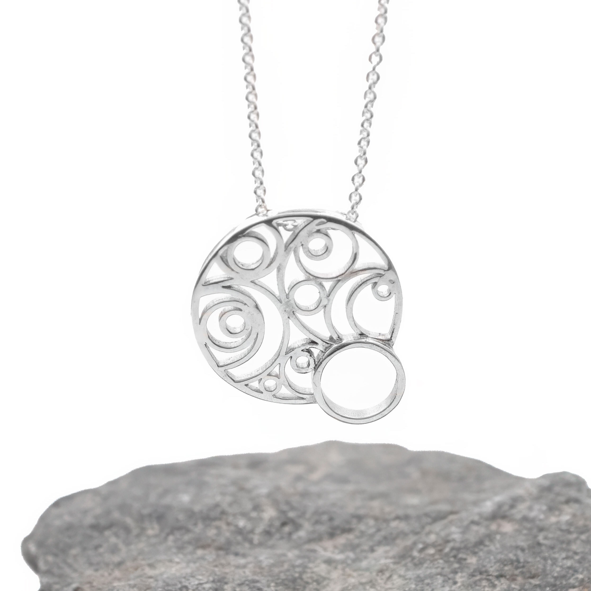 Irish Sterling Silver Folklore & Newgrange Gift Set With a Polished Finish For Women