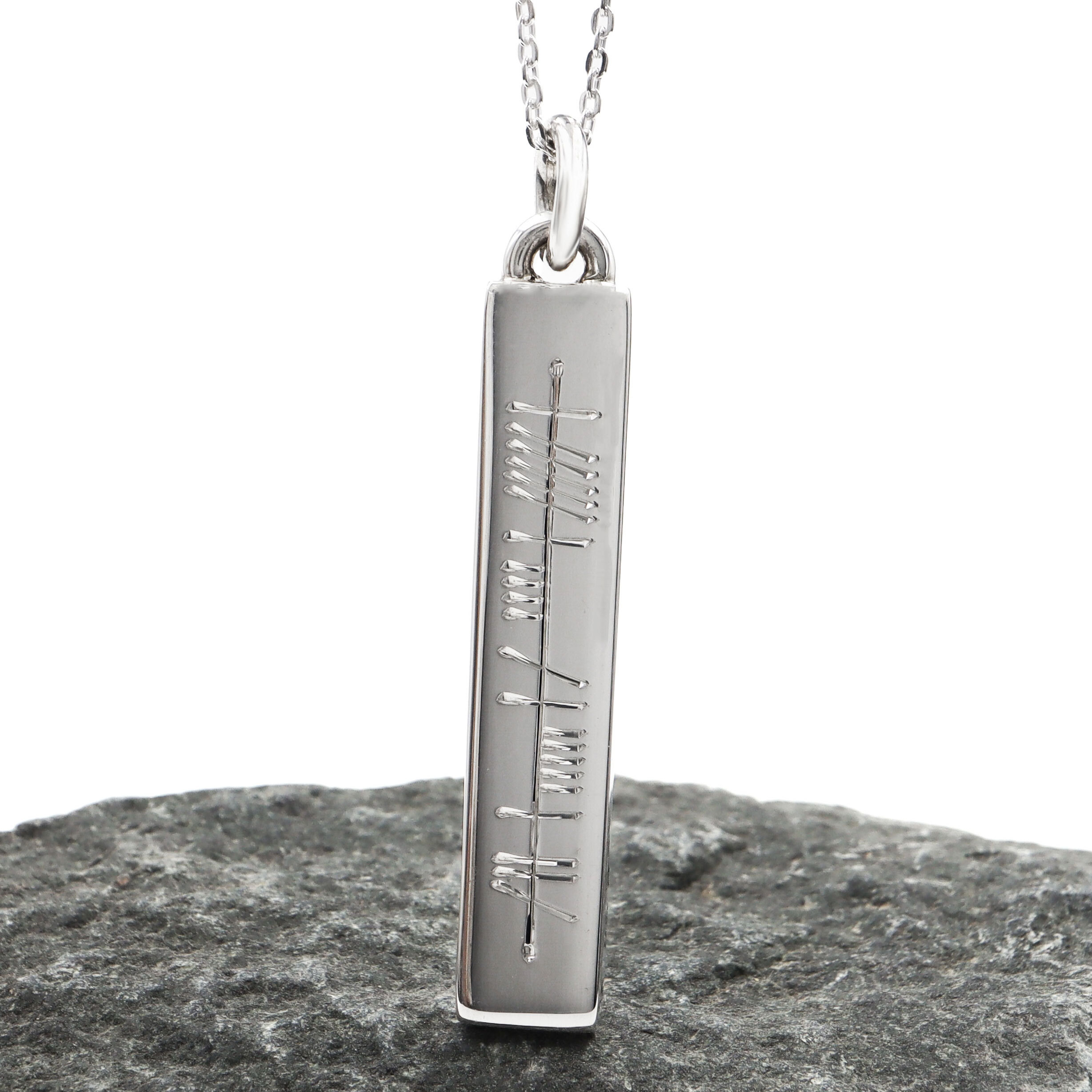 Heavy Ogham Personalised Necklace