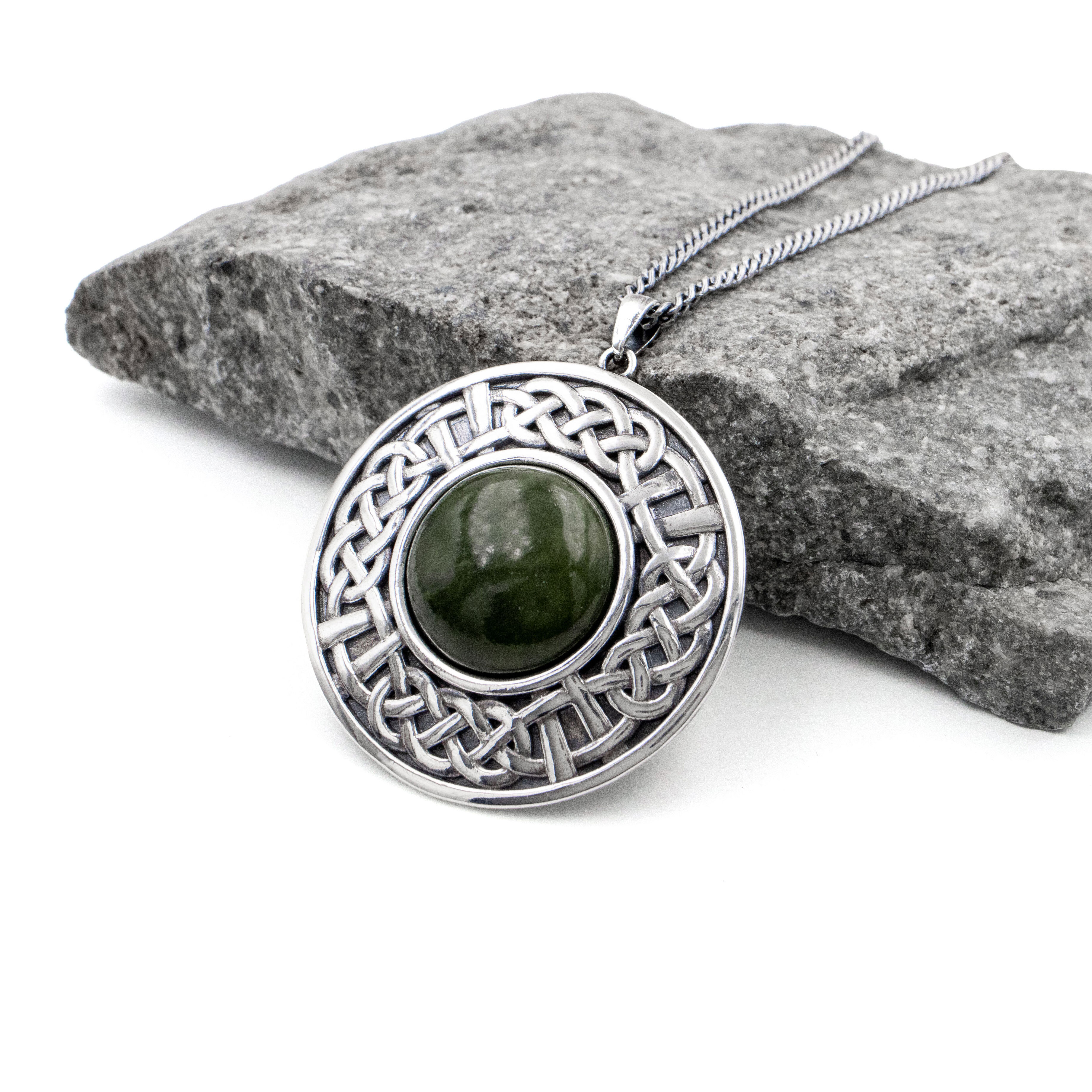 Celtic Connemara Marble Shield Necklace