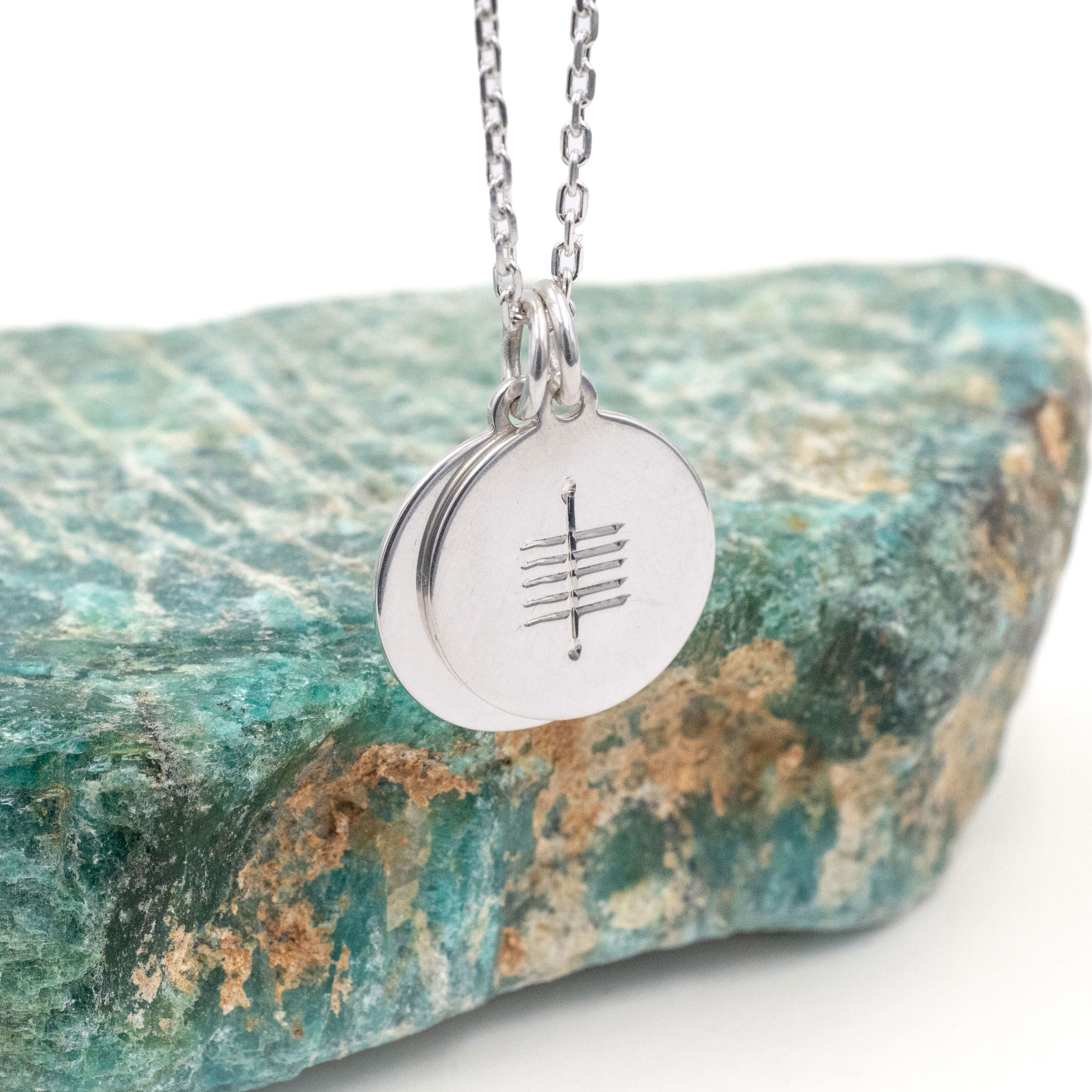 Hand Engraved Irish Initial Necklace