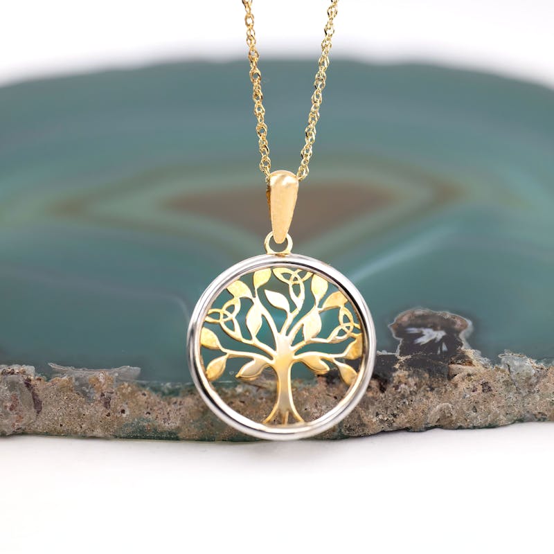 10K Gold Tree of Life Necklace, From Ireland - Main Image