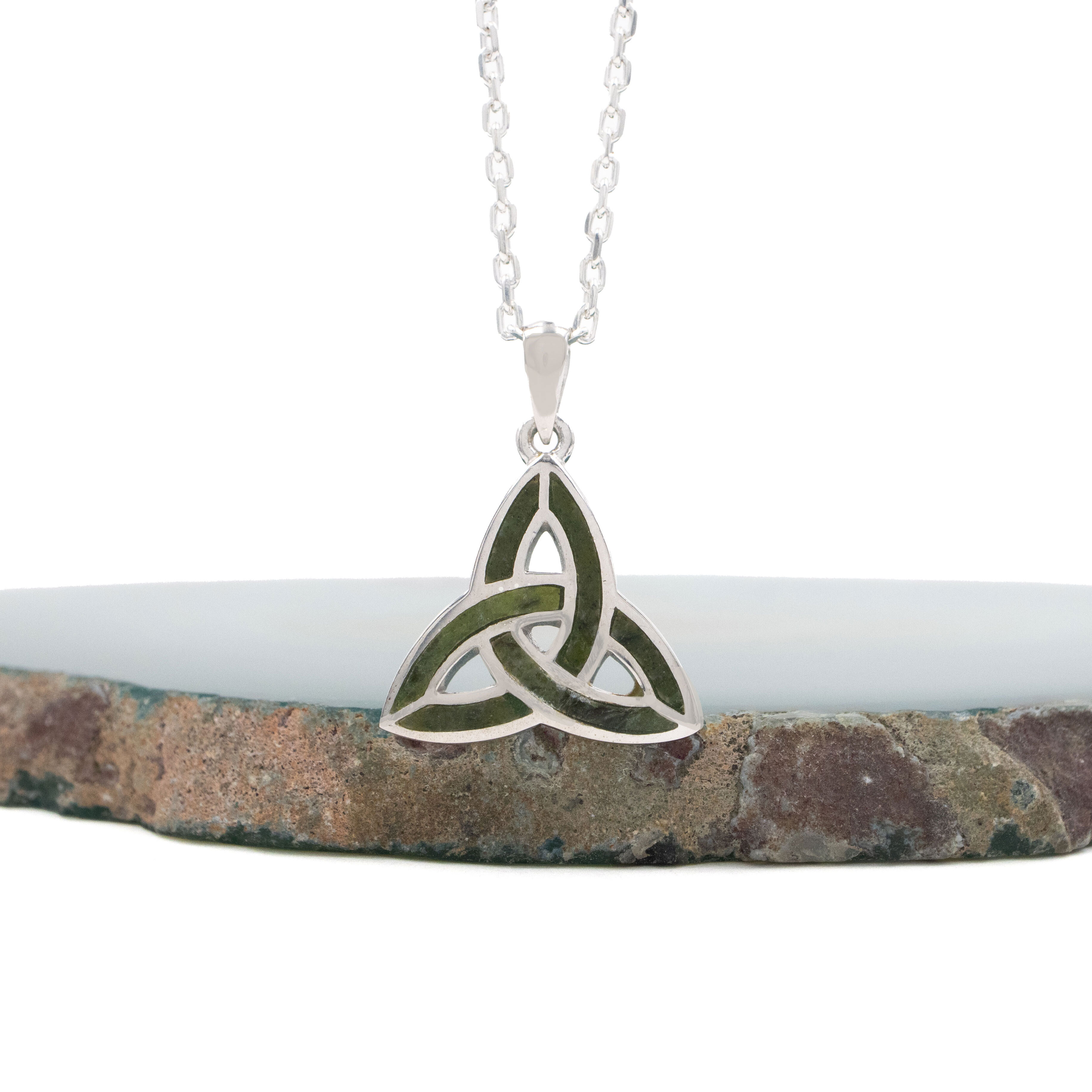 Womens Trinity Knot Necklace in Real Sterling Silver