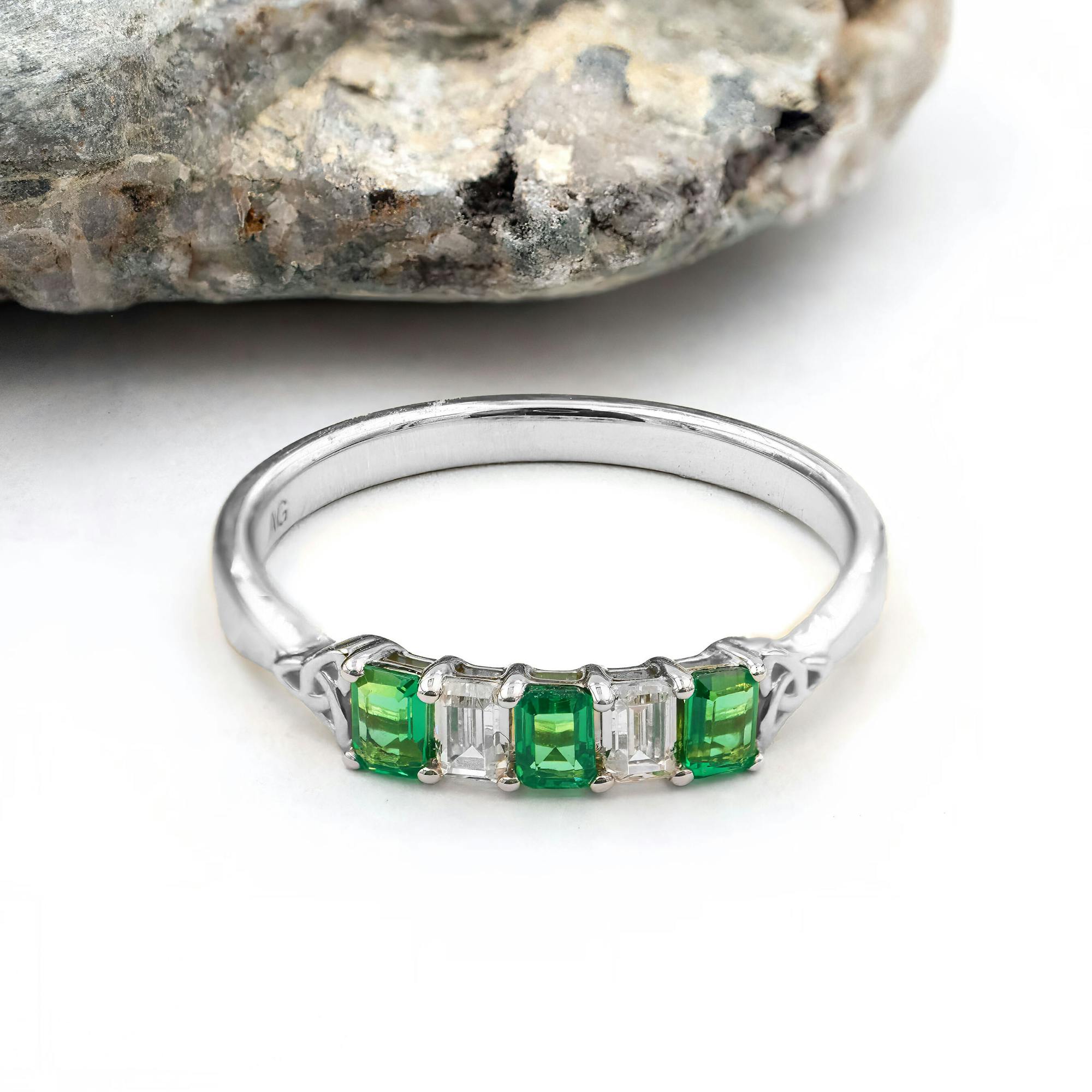 Trinity Eternal Ring - Emerald Cut, From Ireland | My Irish Jeweler
